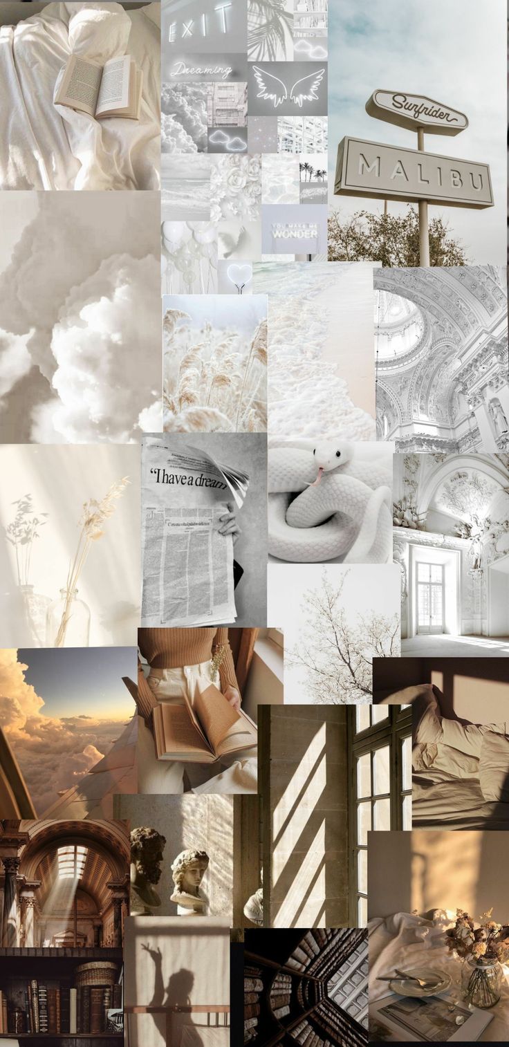 aesthetic wallpaper white and brown. White collage wallpaper aesthetic, Brown wallpaper, Aesthetic wallpaper