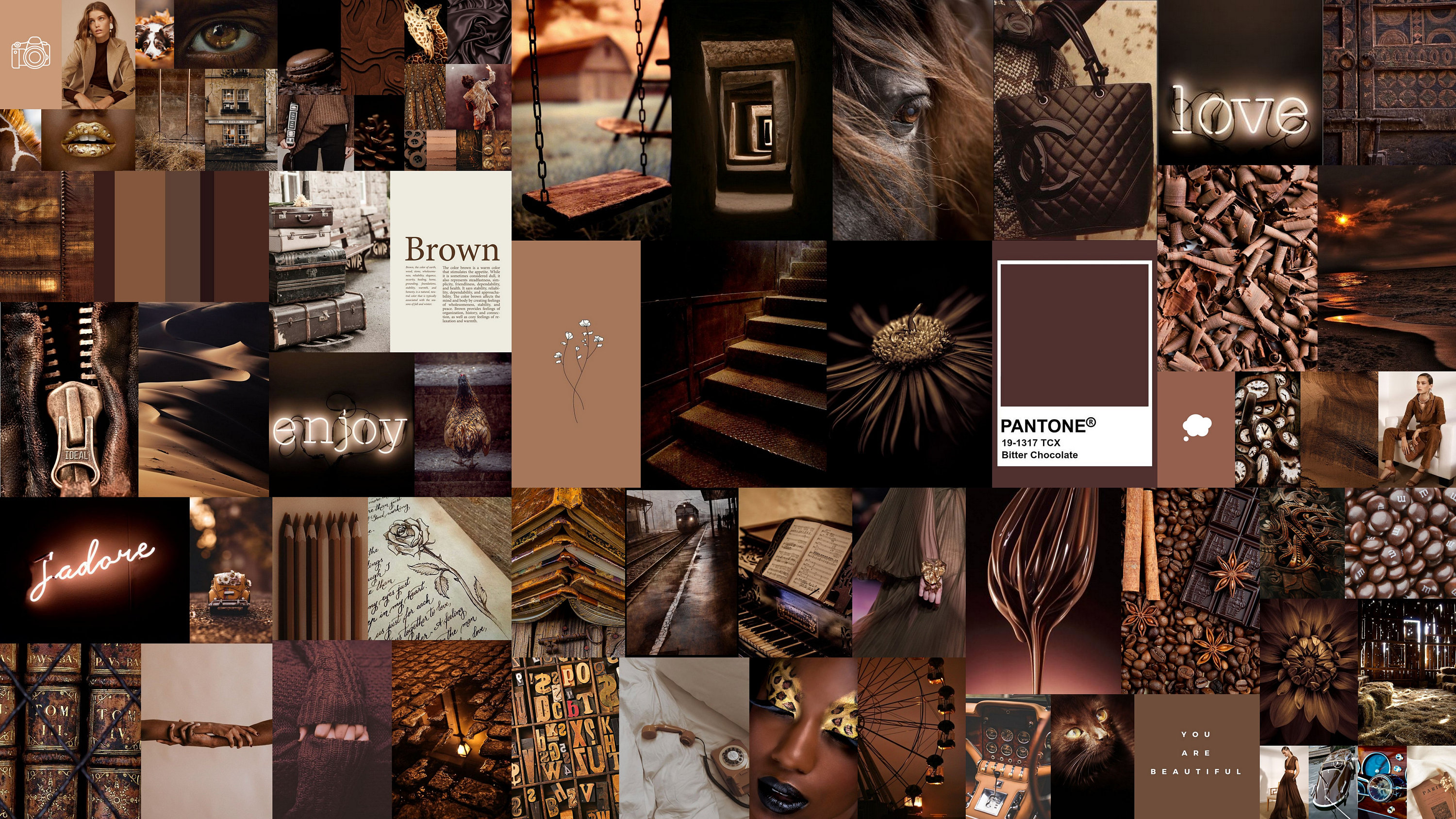 Brown Aesthetic Wall Collage 70 Picture Brownish Chic