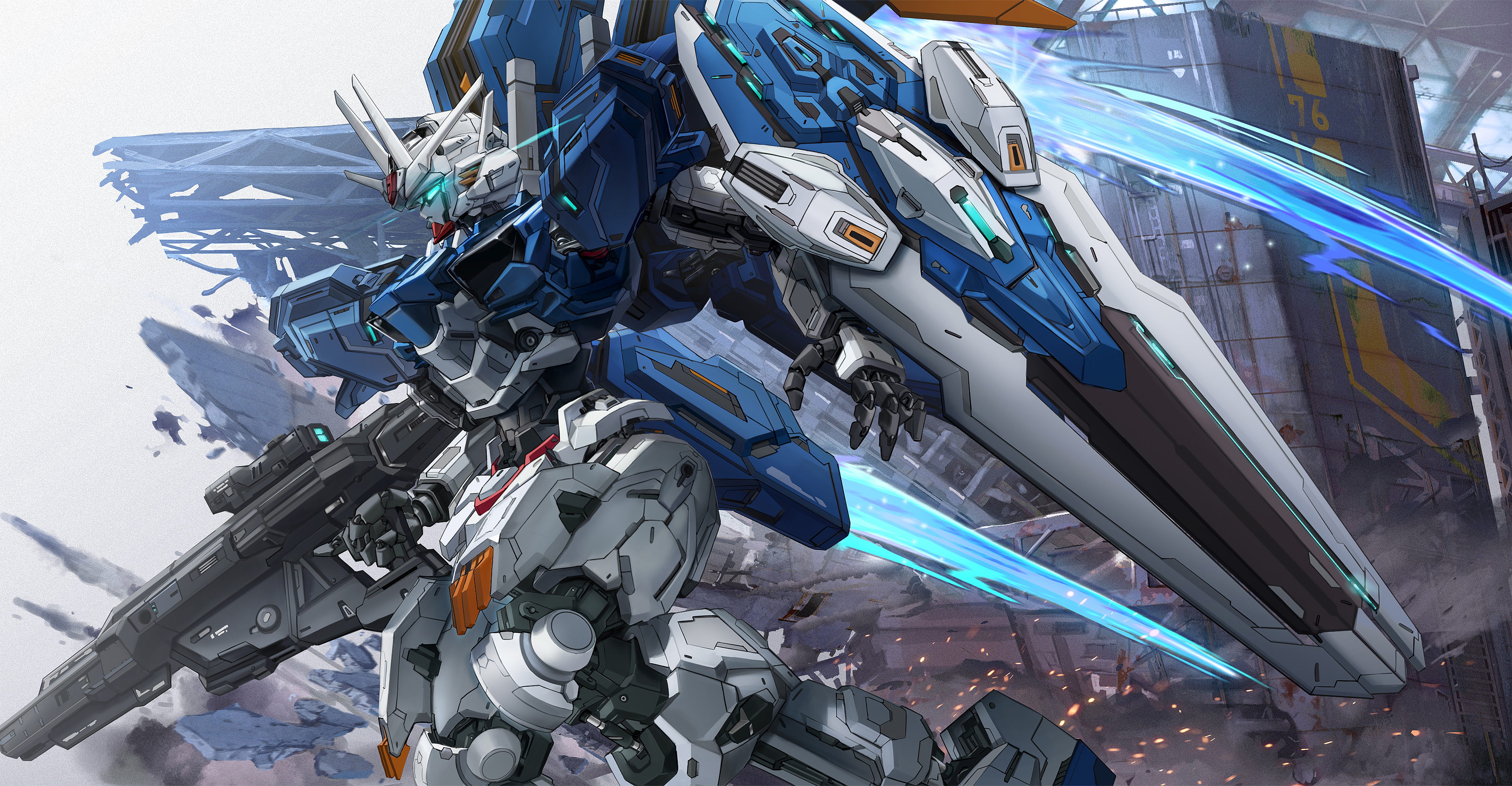 Gundam Aerial, Mobile Suit Gundam, mechs, animex2414 Wallpaper