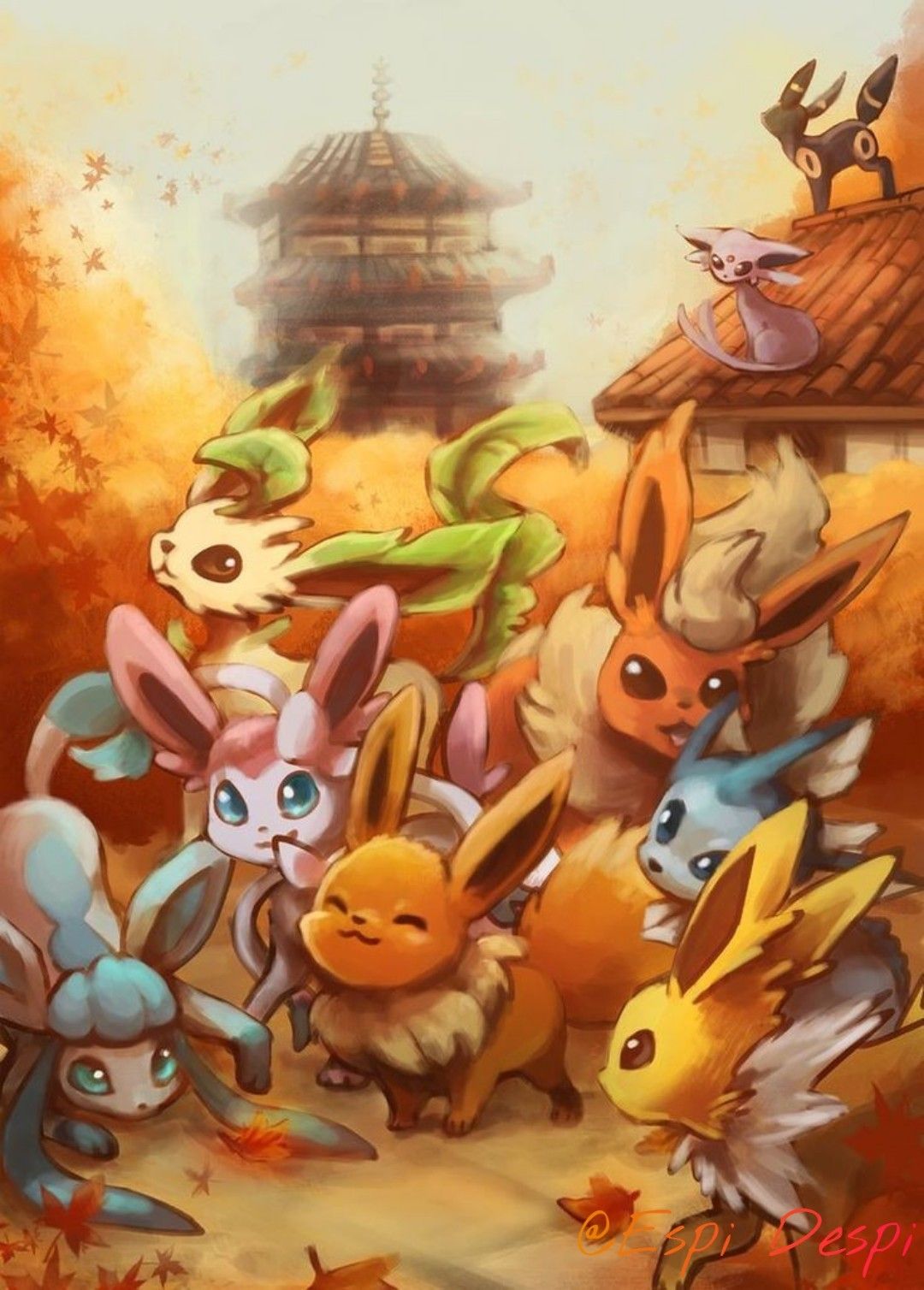 Eevee family. Pokemon eeveelutions, Pokemon eevee, Cute pokemon wallpaper
