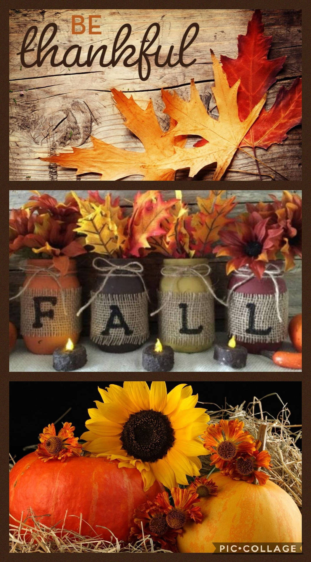 Download Be Thankful Thanksgiving Collage iPhone Wallpaper