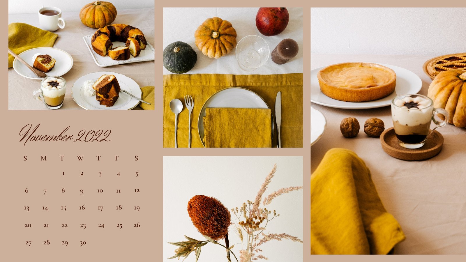 Free to edit Thanksgiving desktop wallpaper