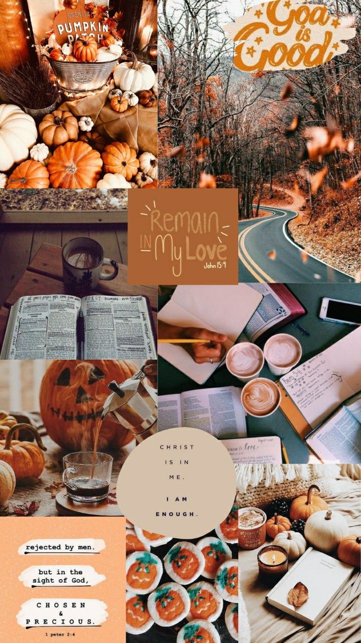 Fall background collage