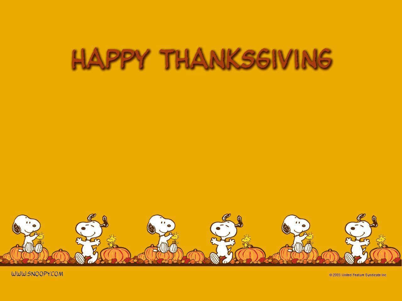 Download Celebrate Thanksgiving with Snoopy! Wallpaper