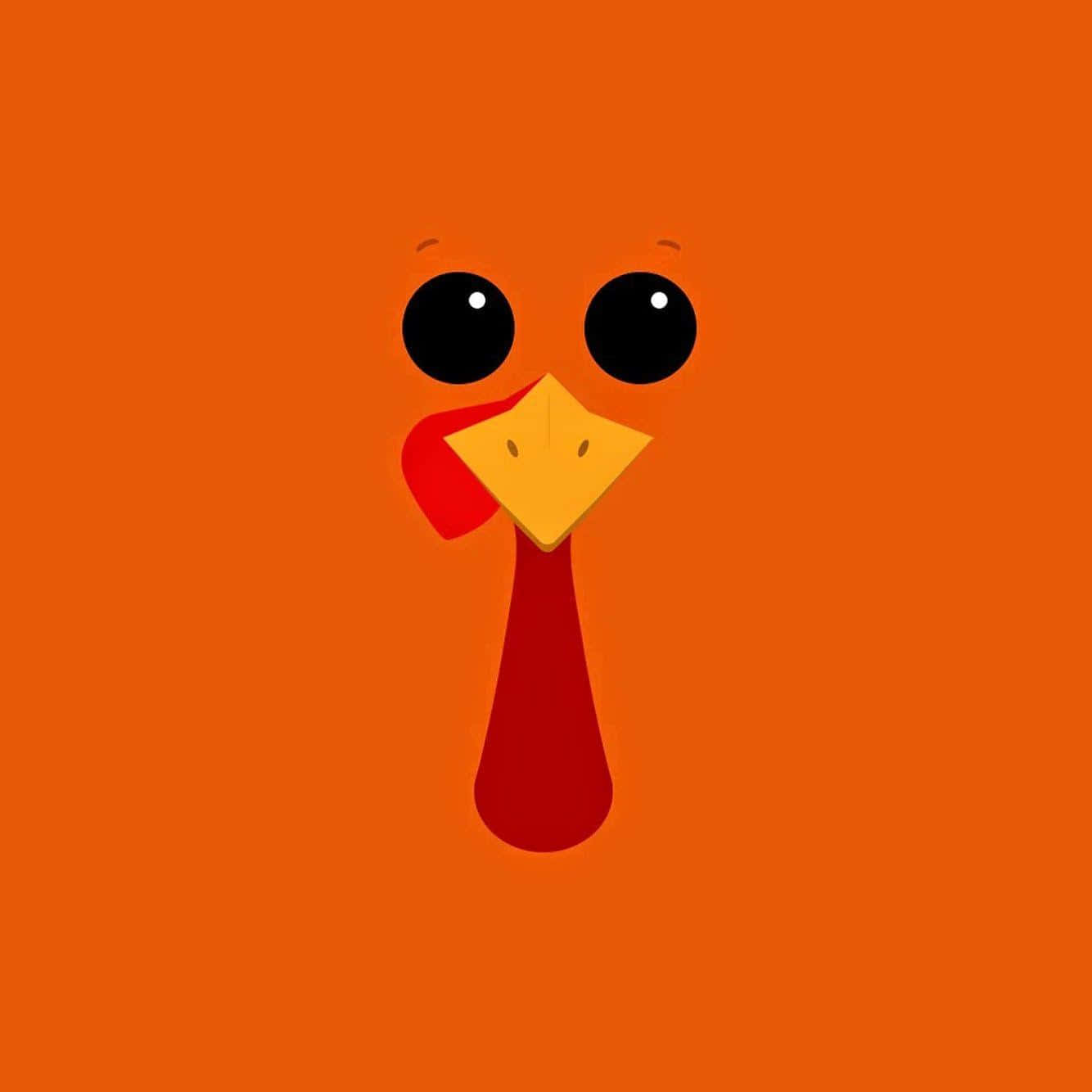 Download Cartoon Thanksgiving Orange Turkey Wallpaper