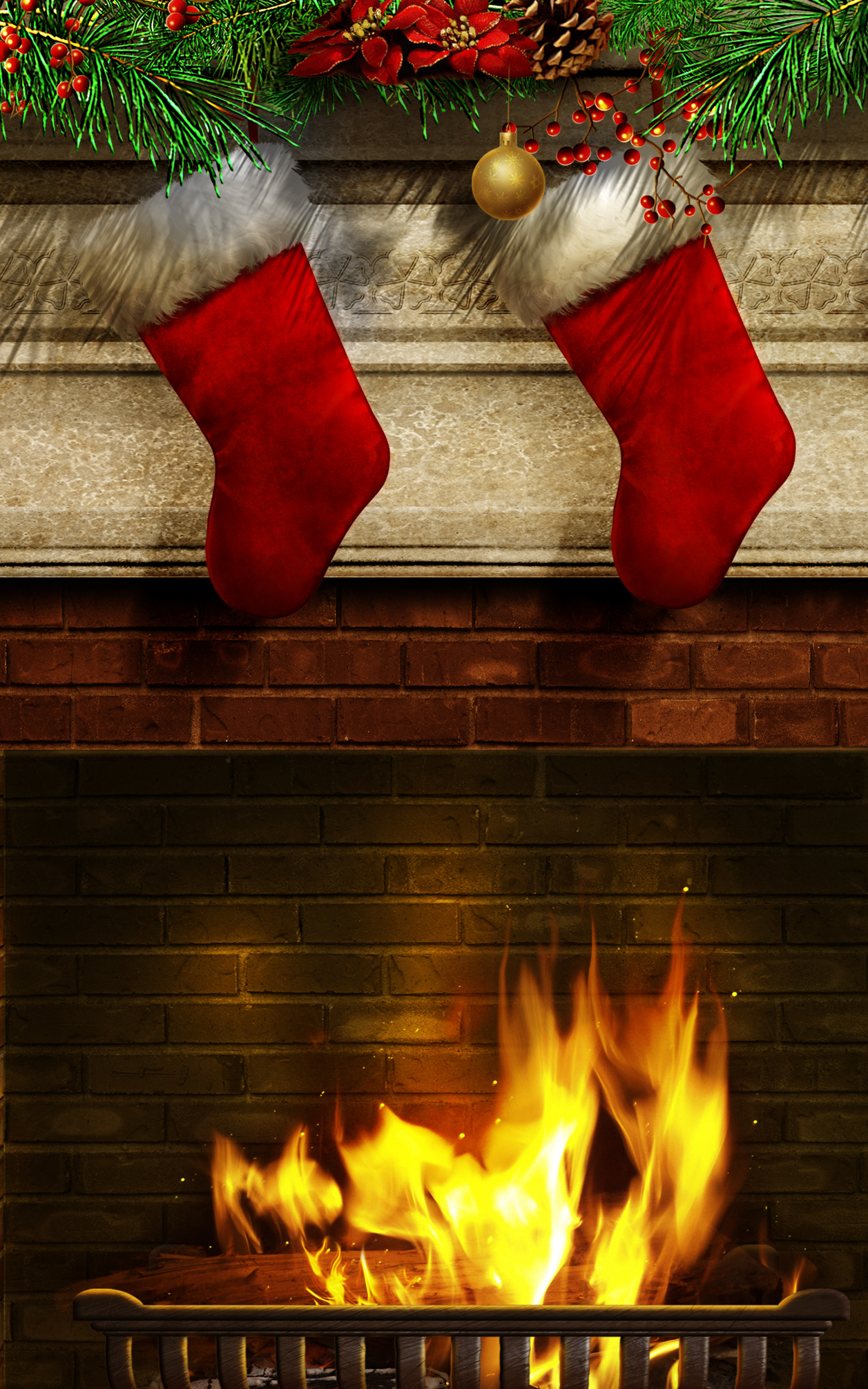 Firelight and Christmas Stockings