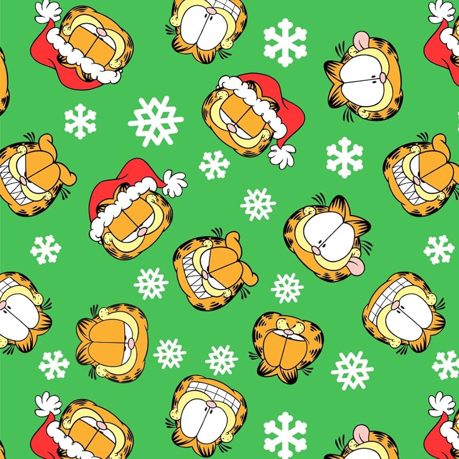 GRAPHICS & MORE Garfield Christmas Faces Pattern Gift Wrap Wrapping Paper Rolls, Health & Household