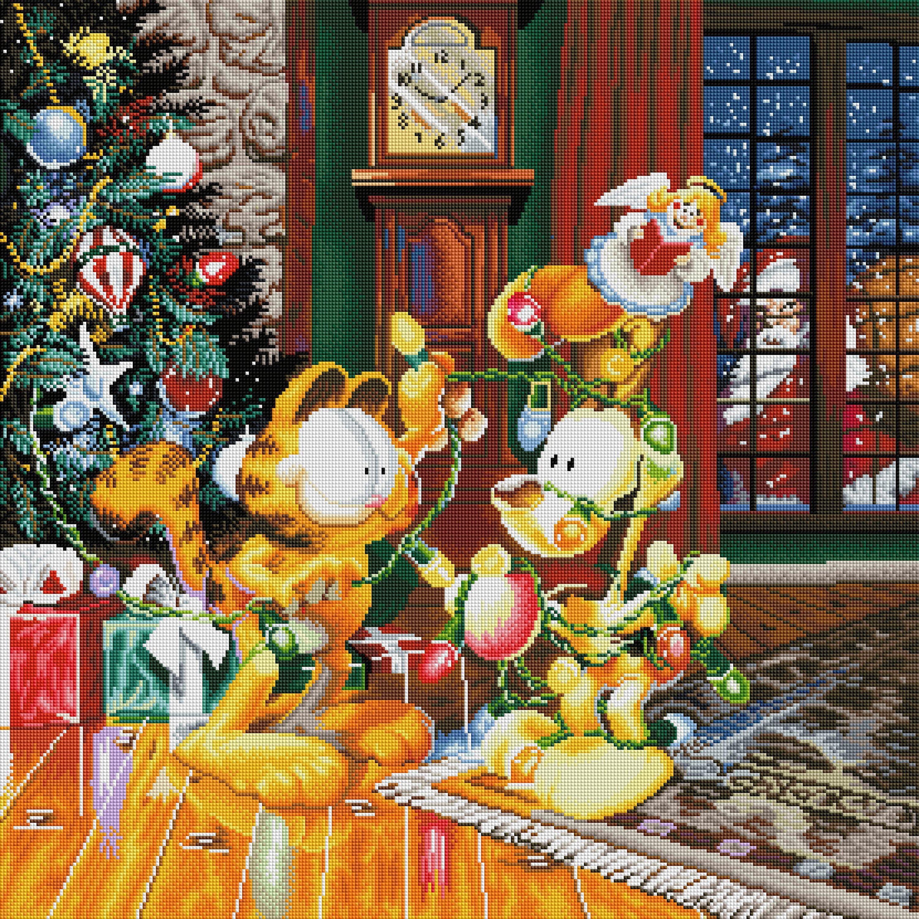 A Garfield Christmas Diamond Painting. Diamond Art Club®