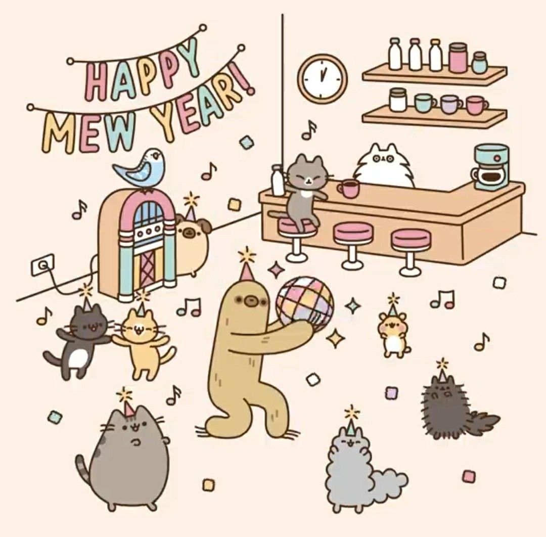 Pusheen Happy New Year. Pusheen cute, Pusheen, Pusheen cat