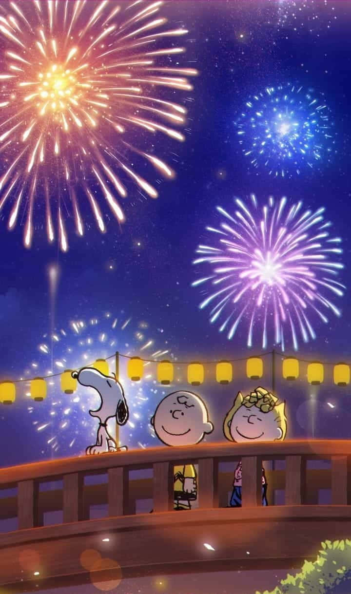 Download Charlie Brown And Friends New Year Wallpaper