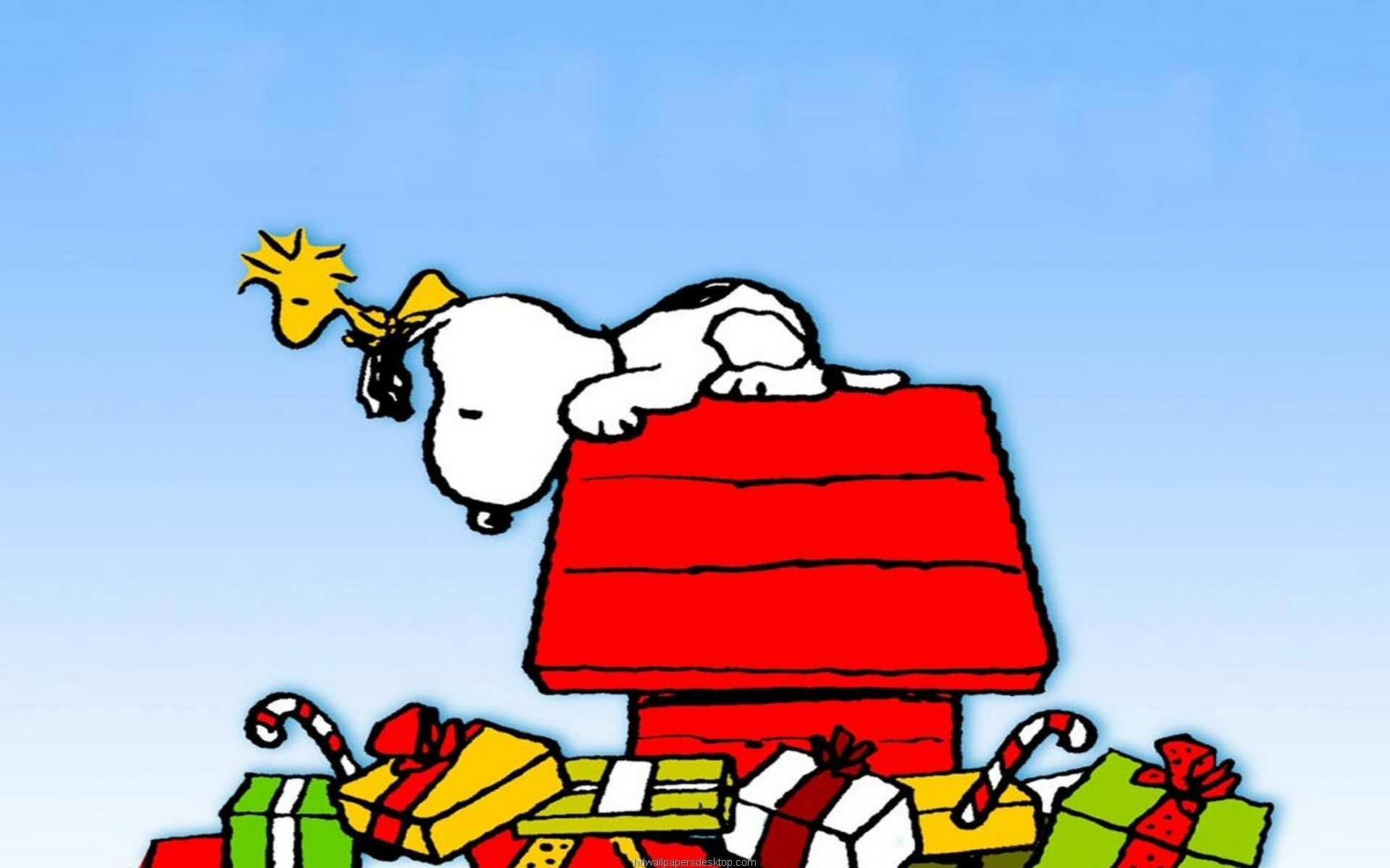 Snoopy Christmas Surprise HD Wallpaper