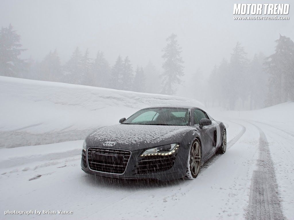 Audi R8 playing in the snow. Audi, Audi r8, Winter tyres