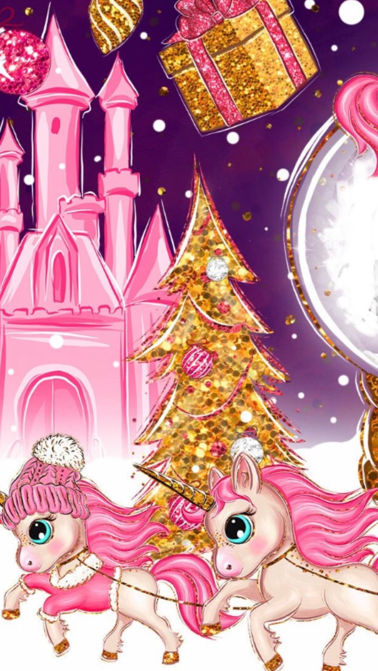 wallpaper background. Christmas wallpaper, Unicorn image, Fantasy party