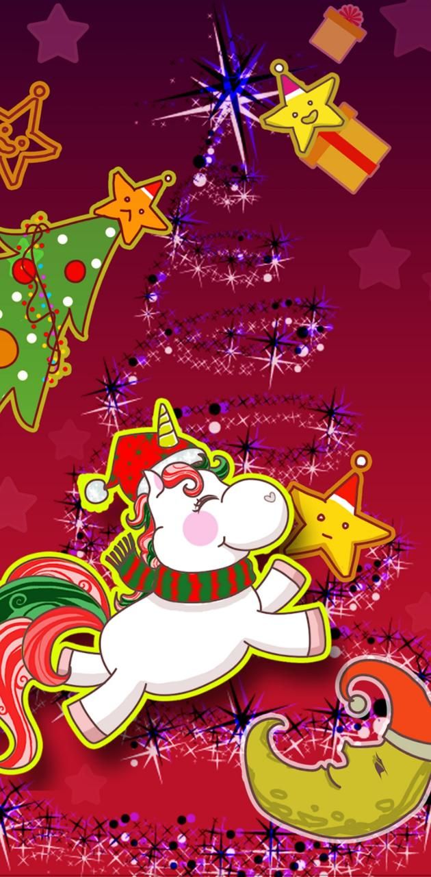 Xmas Unicorn wallpaper by NikkiFrohloff. Unicorn wallpaper, Xmas wallpaper, Merry christmas wallpaper