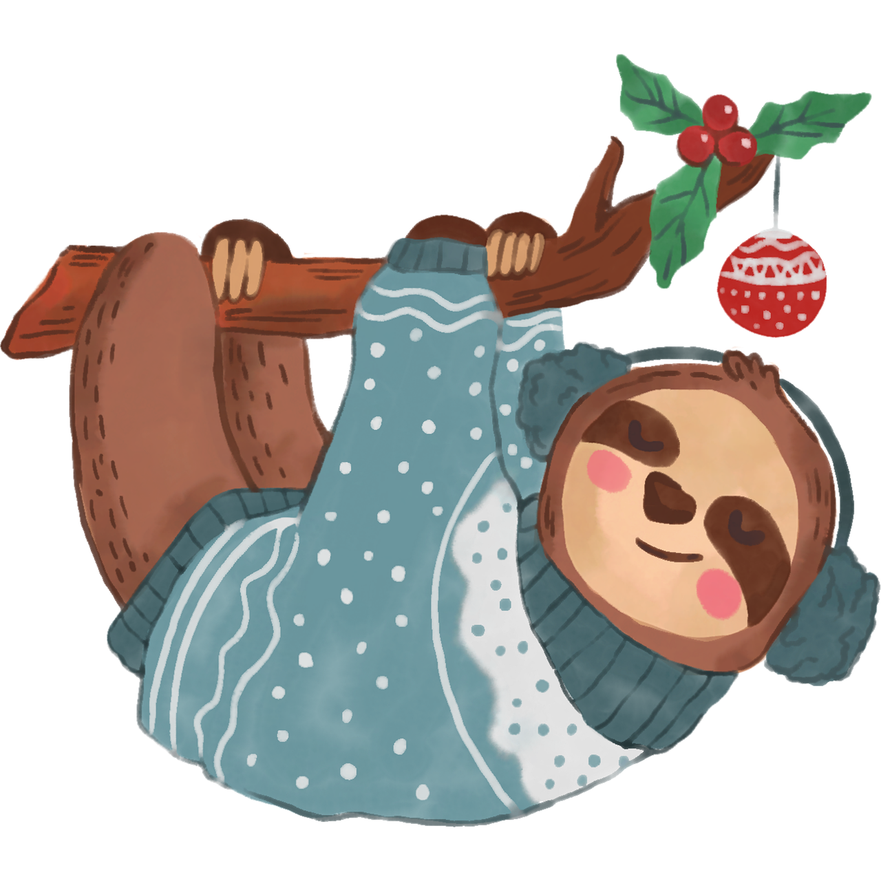 Download Sloth Christmas Comic Royalty Free Stock Illustration Image