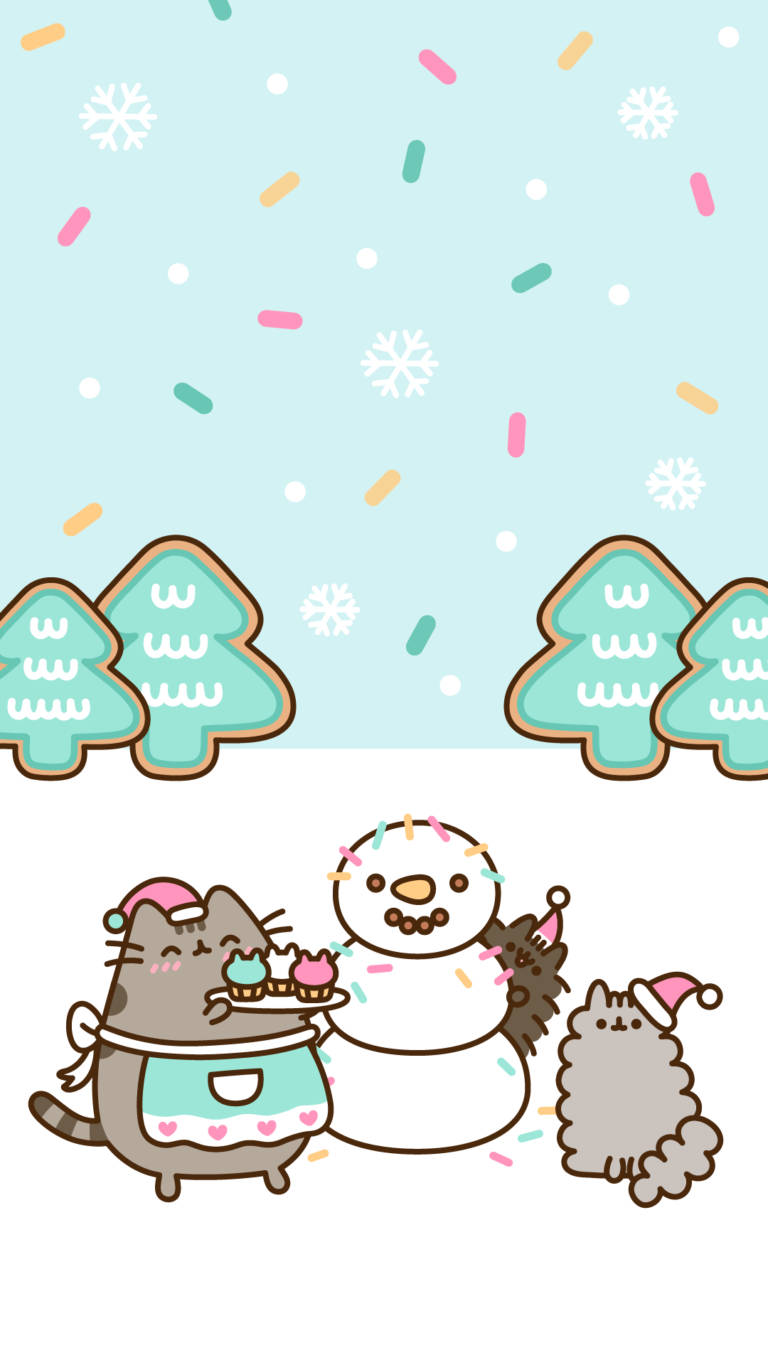 Download Kawaii HD Pusheen Celebrating