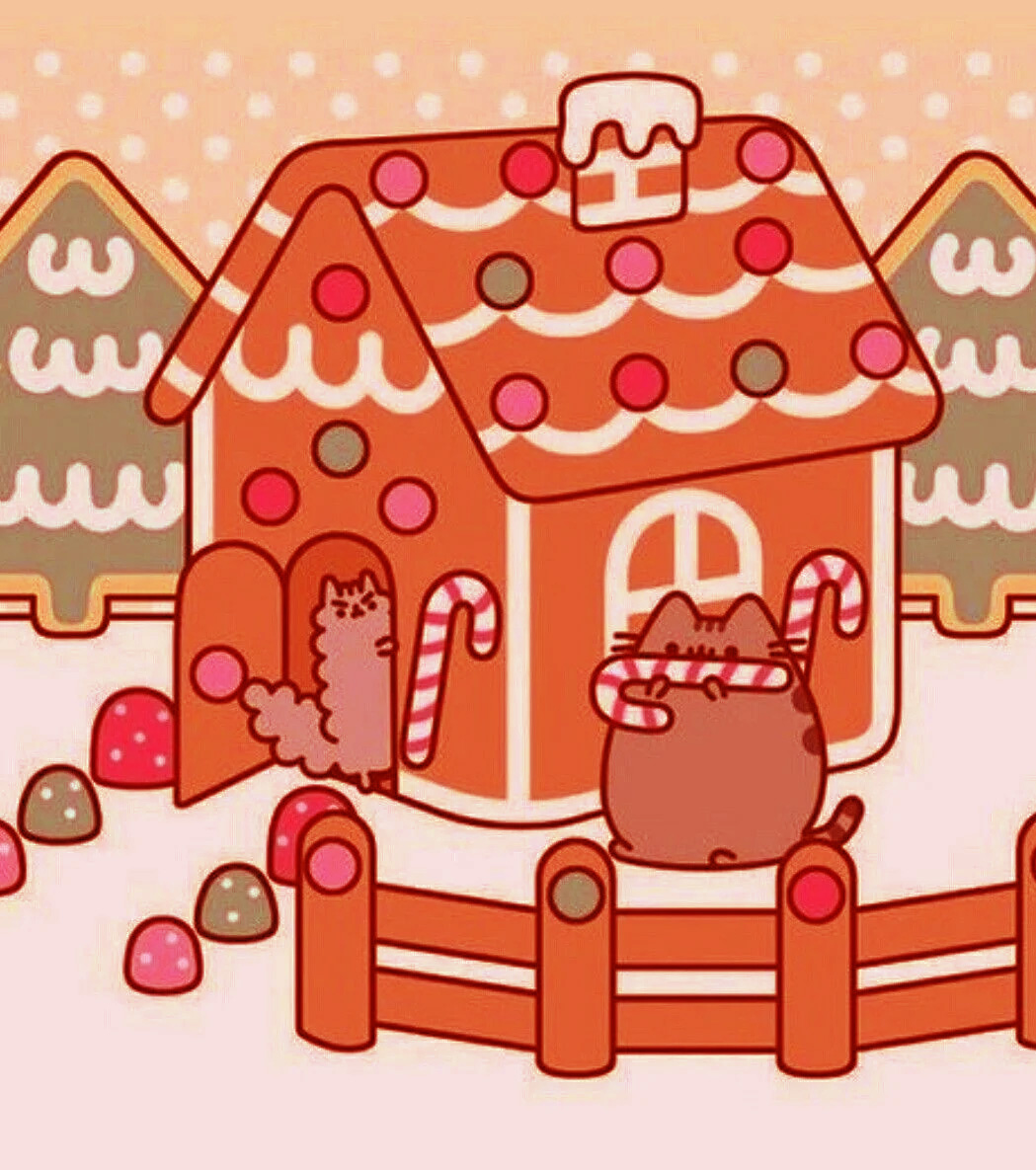 Pusheen Christmas Wallpaper