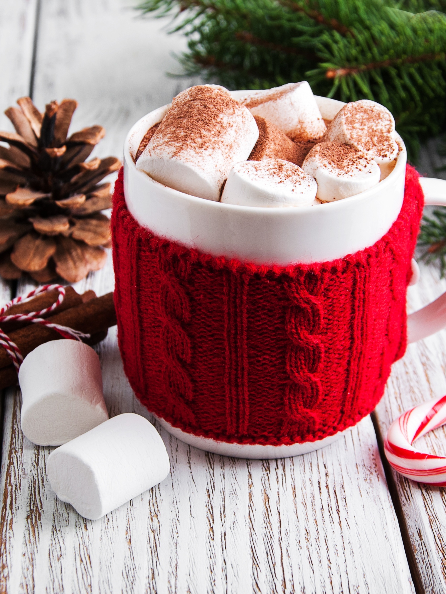 Mobile wallpaper: Food, Cup, Christmas, Marshmallow, Hot Chocolate, 1364721 download the picture for free