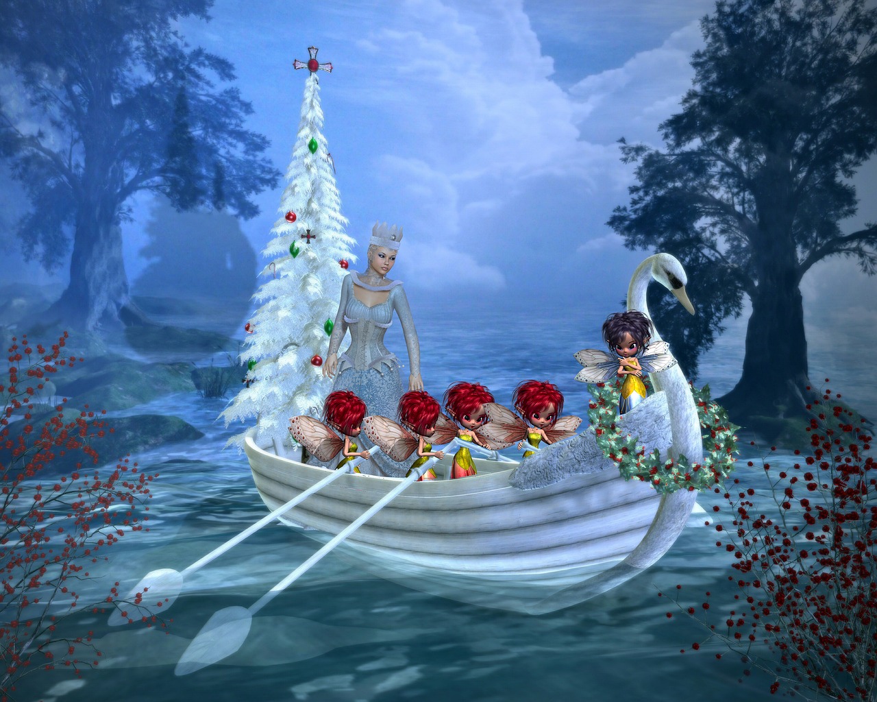 Download Winter Snow Queen Fantasy Royalty Free Stock Illustration Image