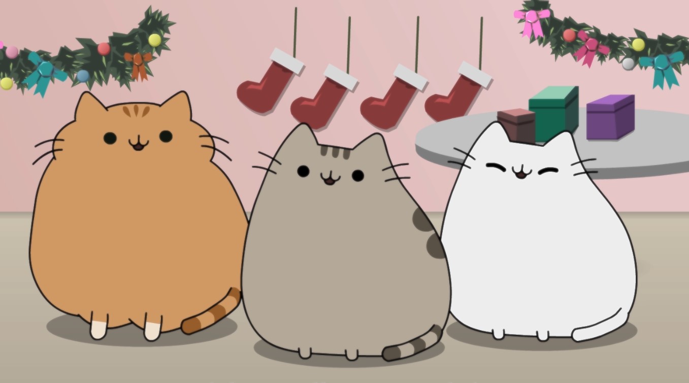 Pusheen's Christmas Greeting Animation