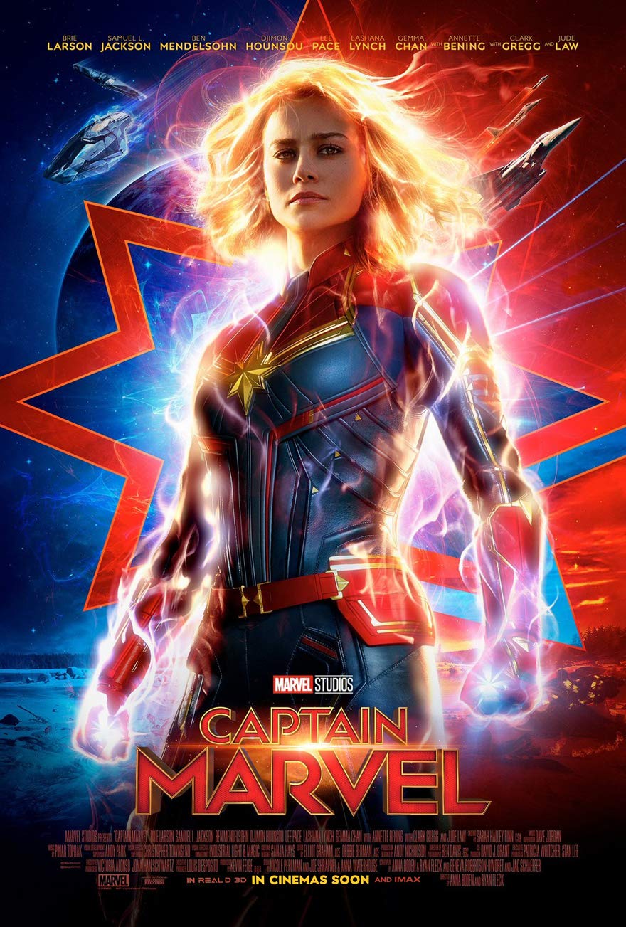 Movie Poster CAPTAIN MARVEL 2 Sided ORIGINAL INTL FINAL 27x40 BRIE LARSON: Posters & Prints