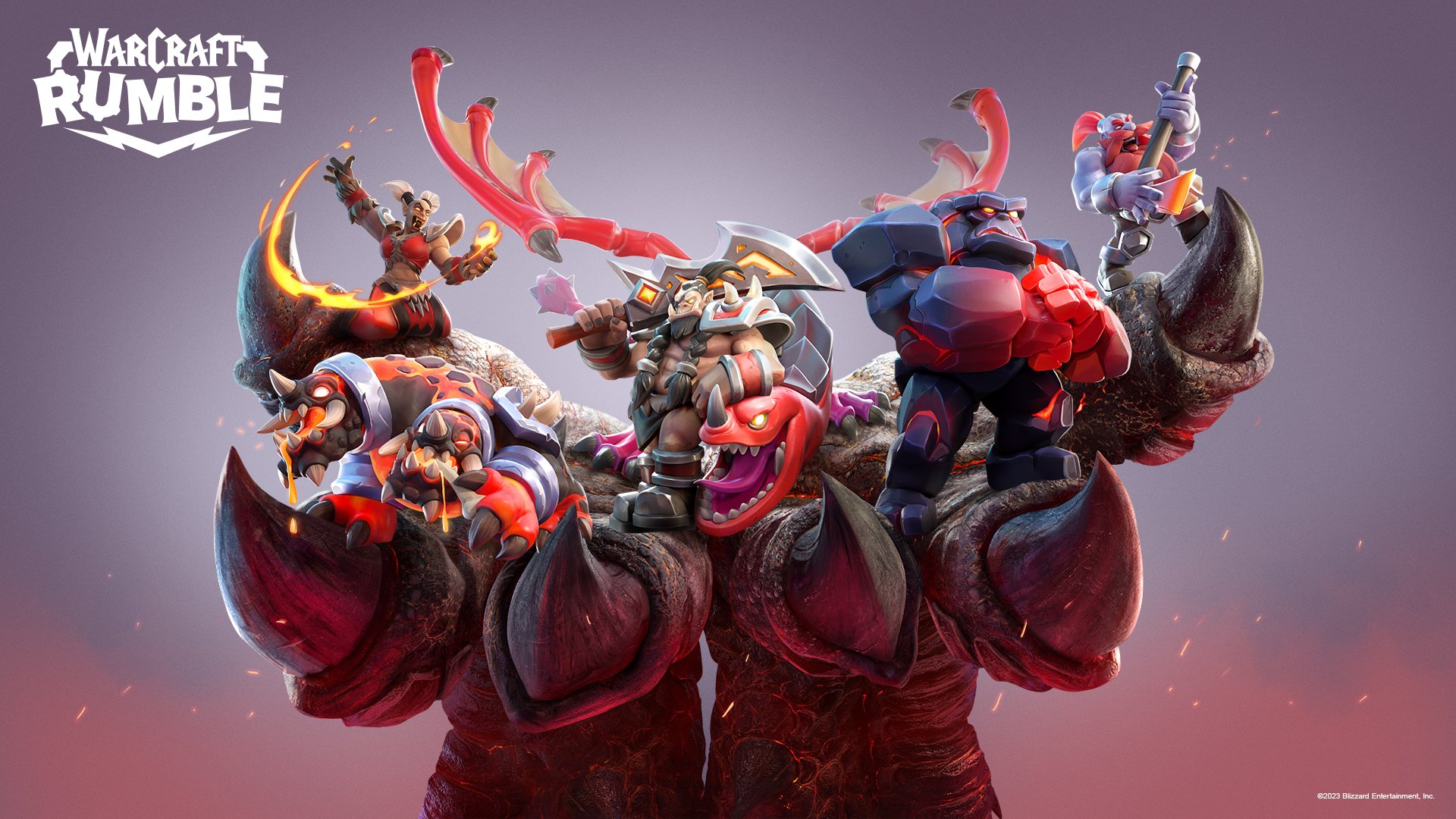 Warcraft Rumble, elementals, and core hounds. Blackrock armies roast their enemies to a crisp