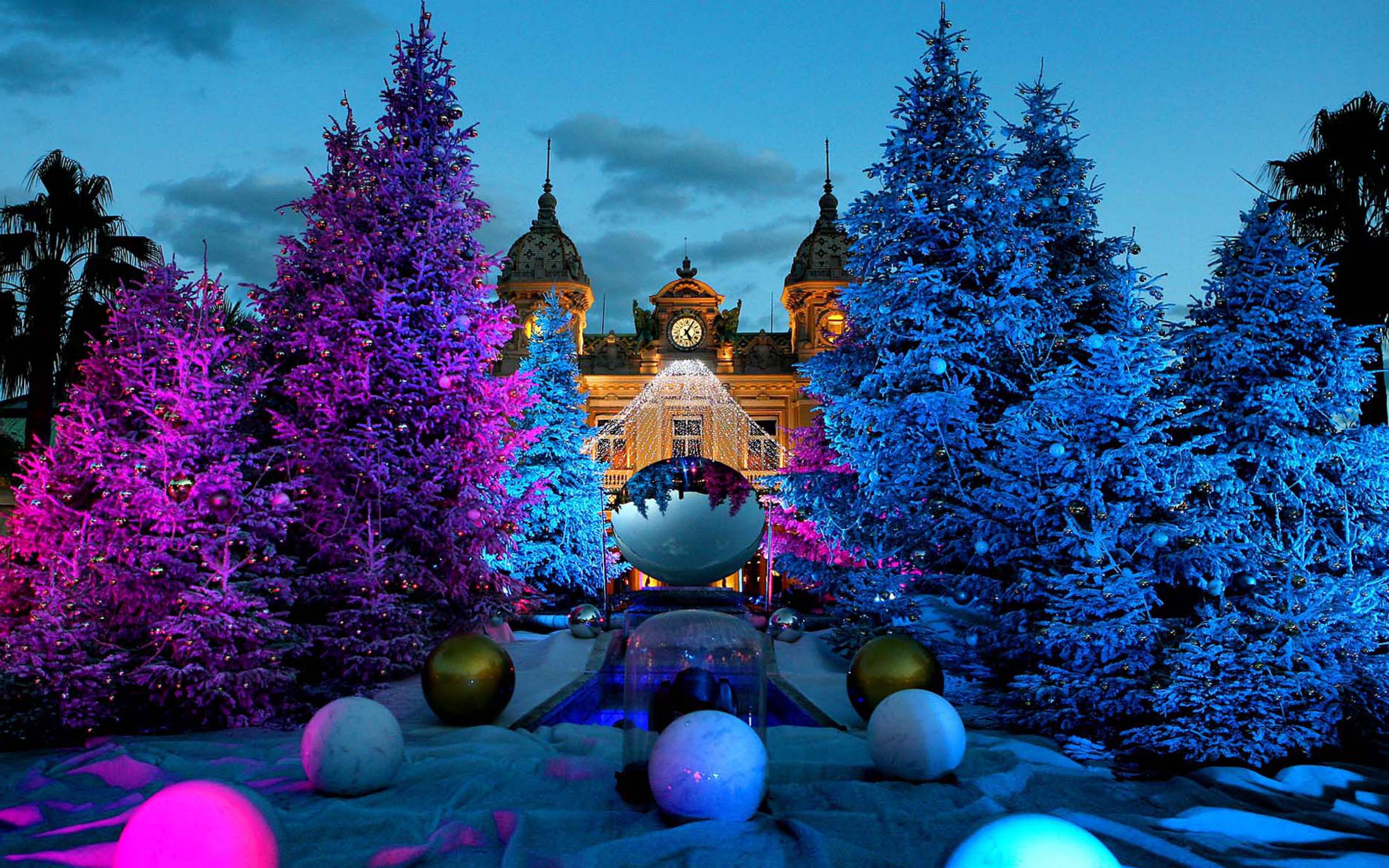 Wallpaper Christmas Day, Blue, Tree, Purple, Christmas Tree, Background Free Image