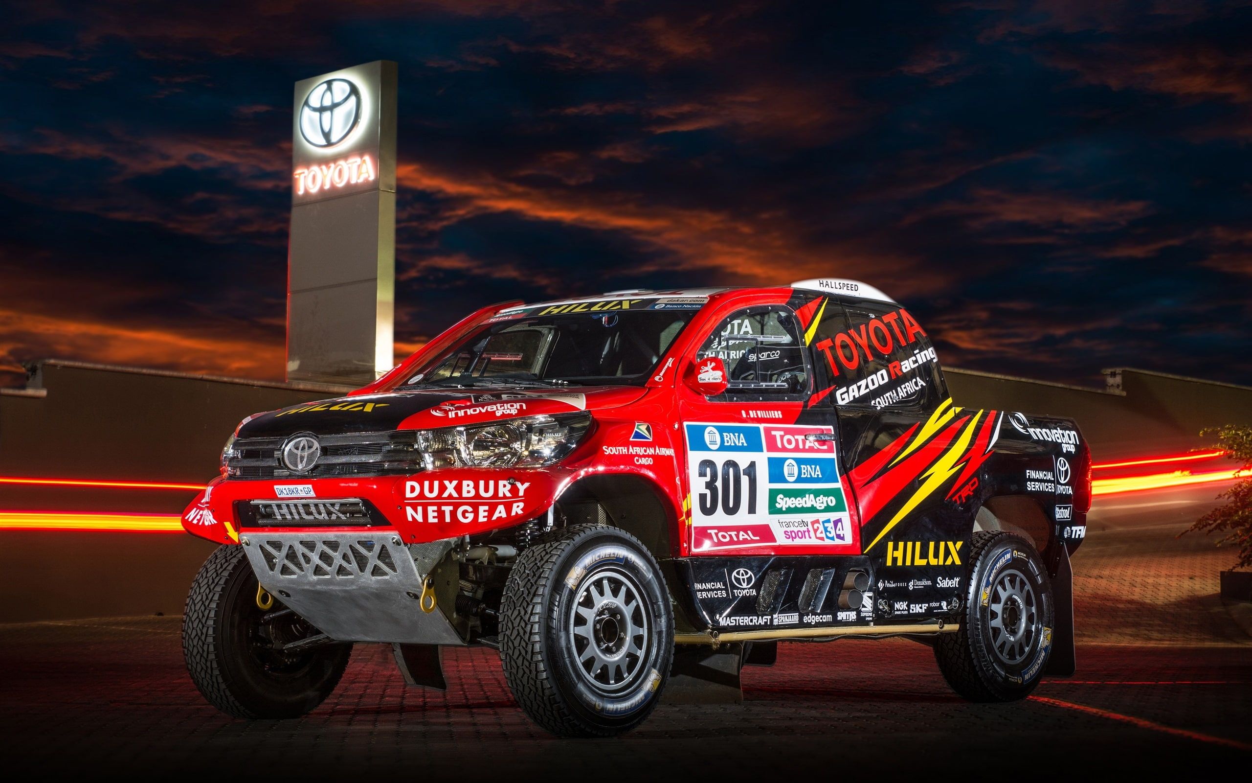 HD wallpaper: Toyota Hilux SUV car, Dakar Rally. Toyota hilux, Toyota, Racing