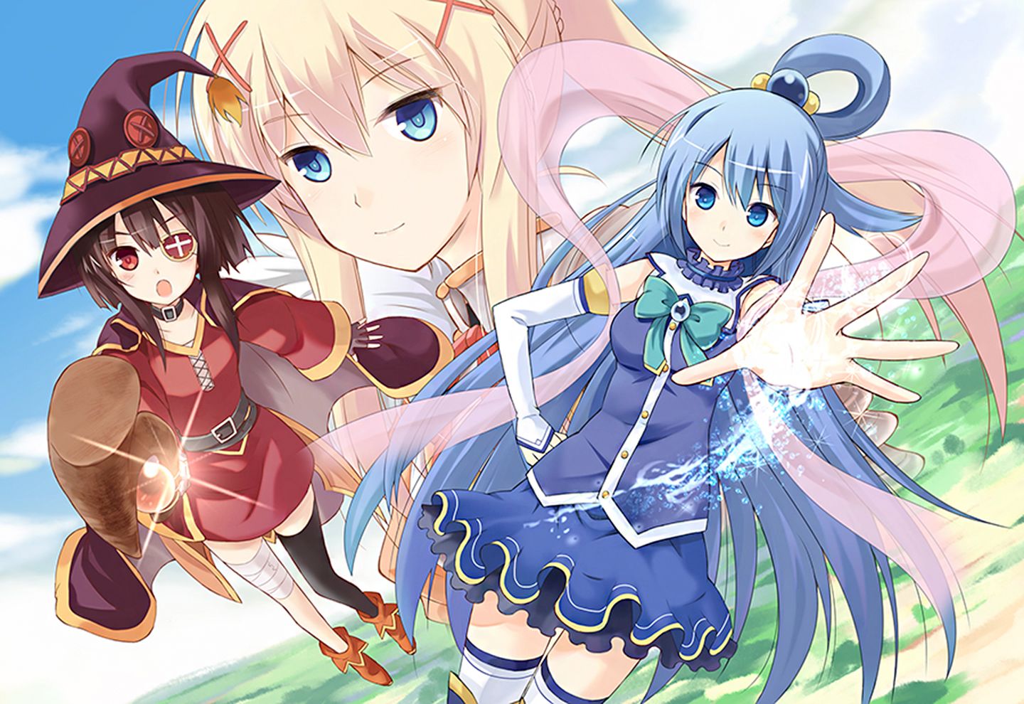 Aqua, Megumin and Darkness Computer Wallpaper, Desktop Backgroundx990. Anime, Animated wallpaper for mobile, Anime image