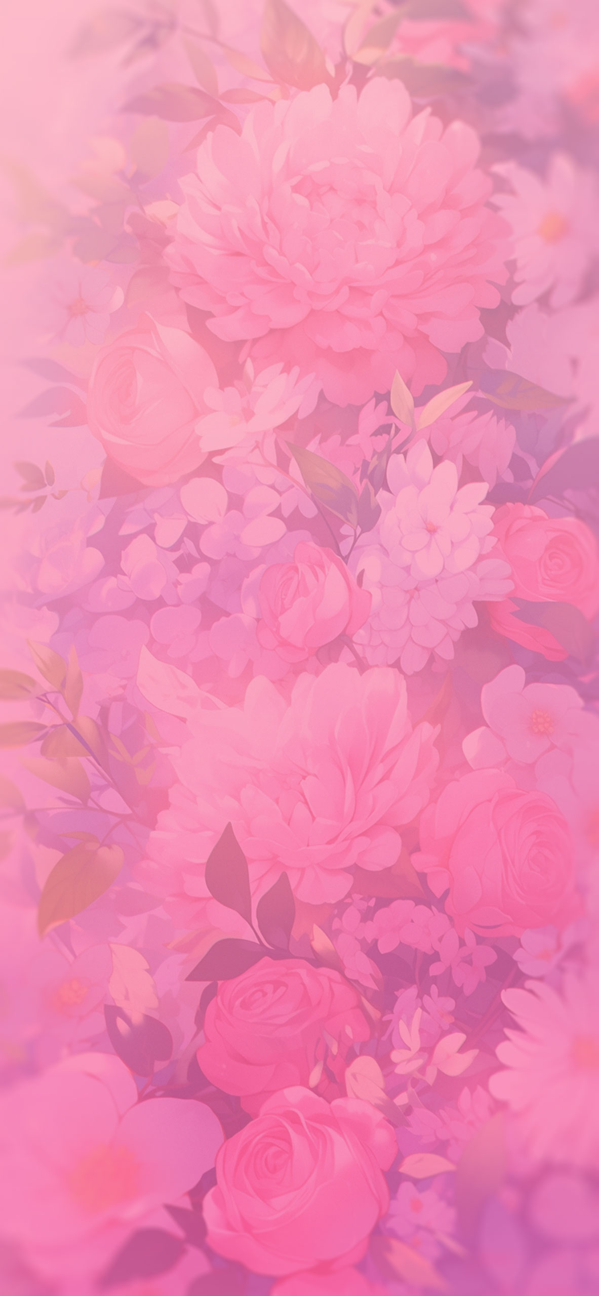 Big Pink Flowers Aesthetic Wallpaper