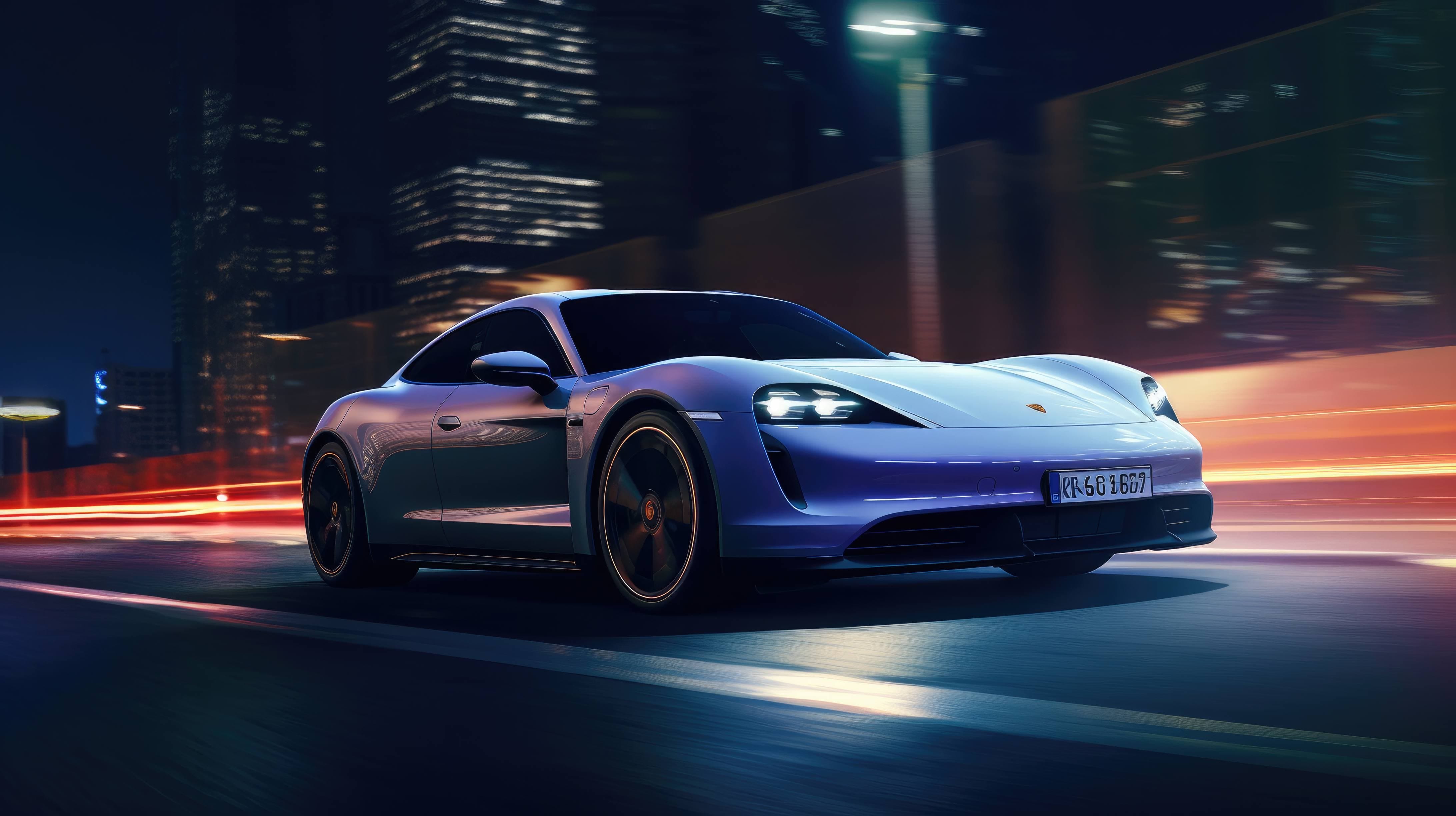 Free AI art image of porsche taycan