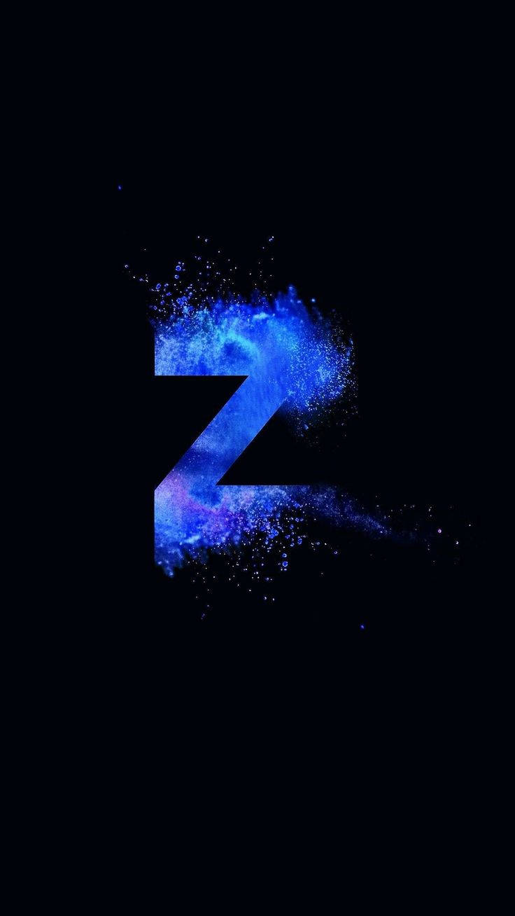 Download Letter Z Blue Dust Art Wallpaper