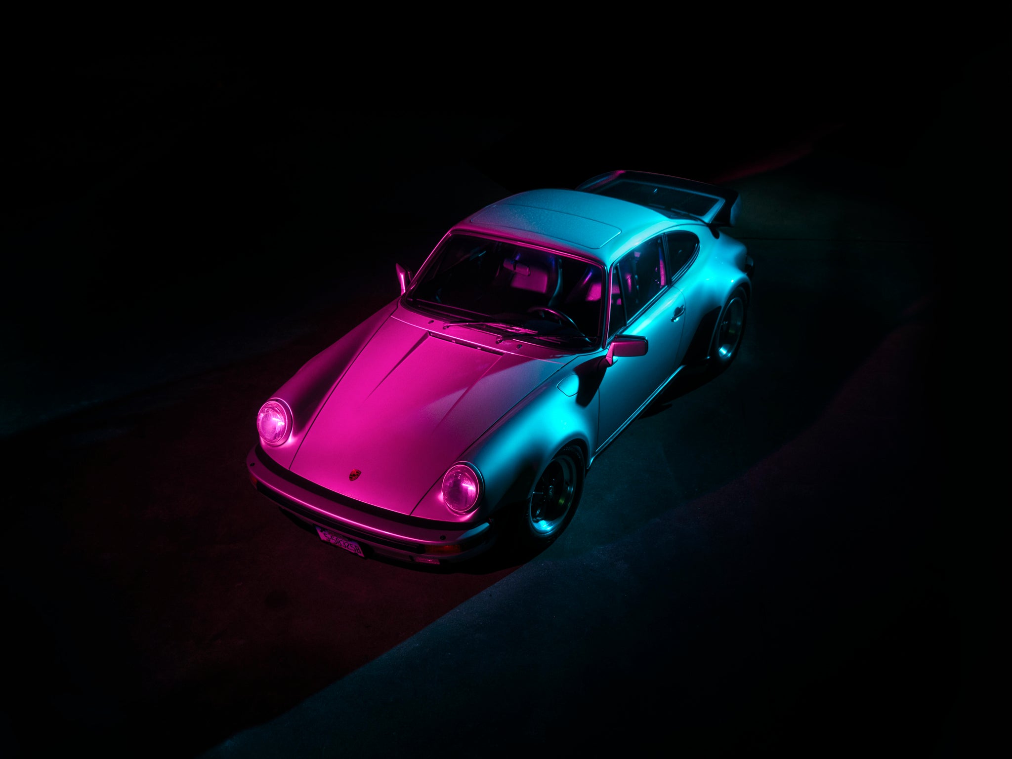 Cyan & Pink (Glow) Poster