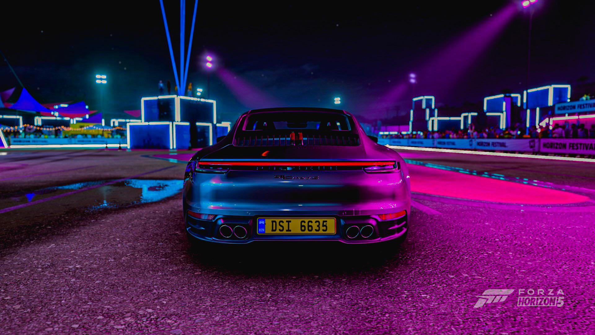 Neon Porsche 911