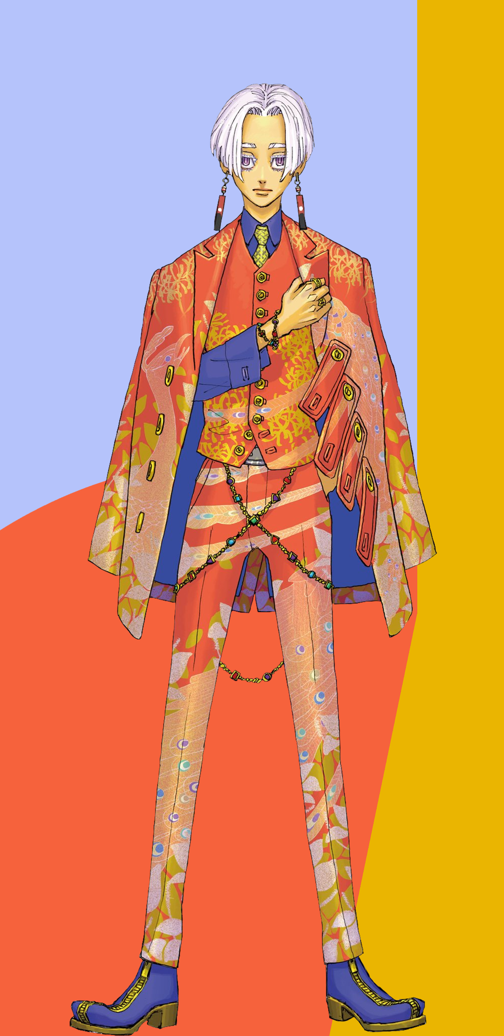 I tried doing a wallpaper for Izana with the exhibition art! Hopefully you guys will like it!