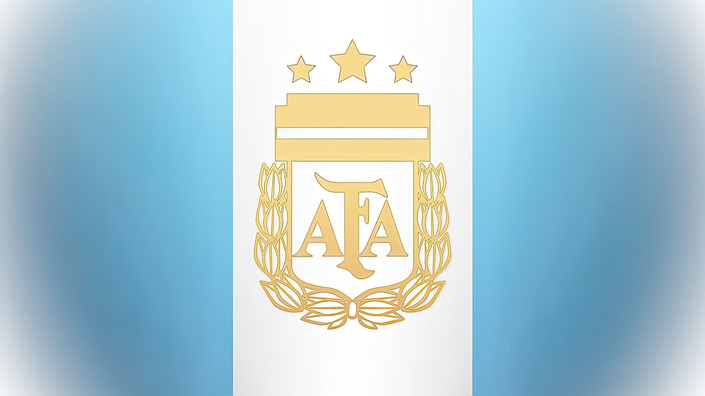 Wallpaper, AFA, Argentina, soccer, football, simple background, minimalism 2418x1360