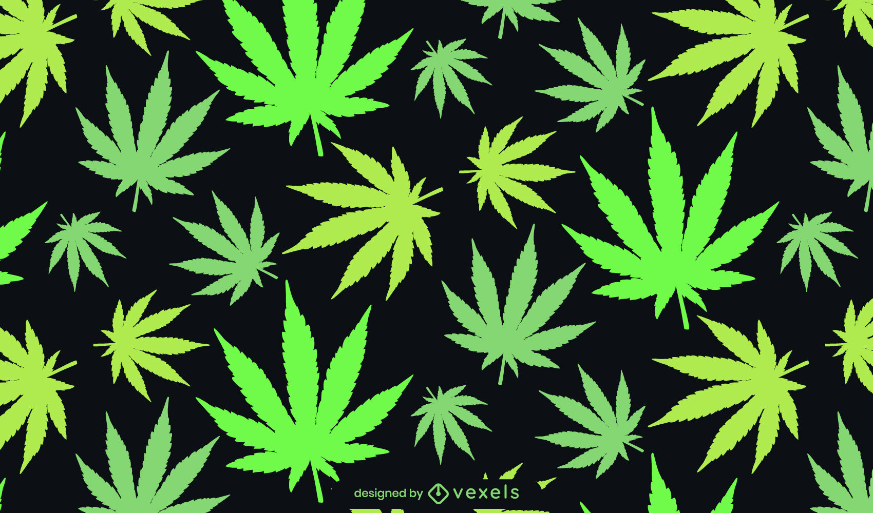 Weed Leaf Pattern Design Vector Download