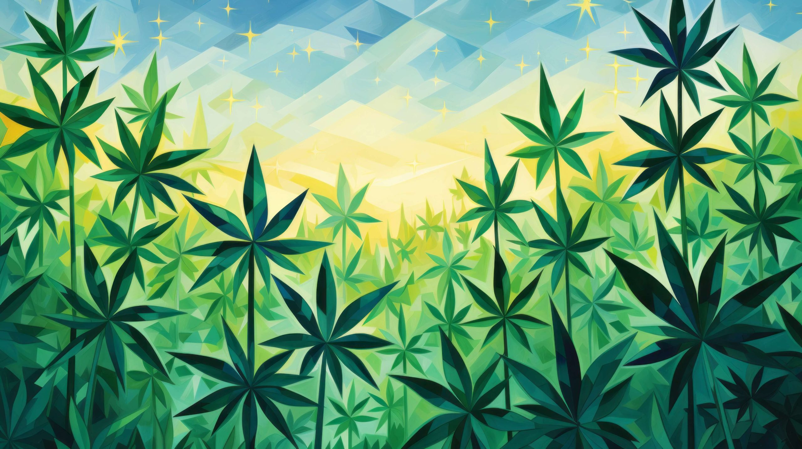 Multiple Cannabis Leaves Minimalistic Background. Free Cannabis Image & Photo