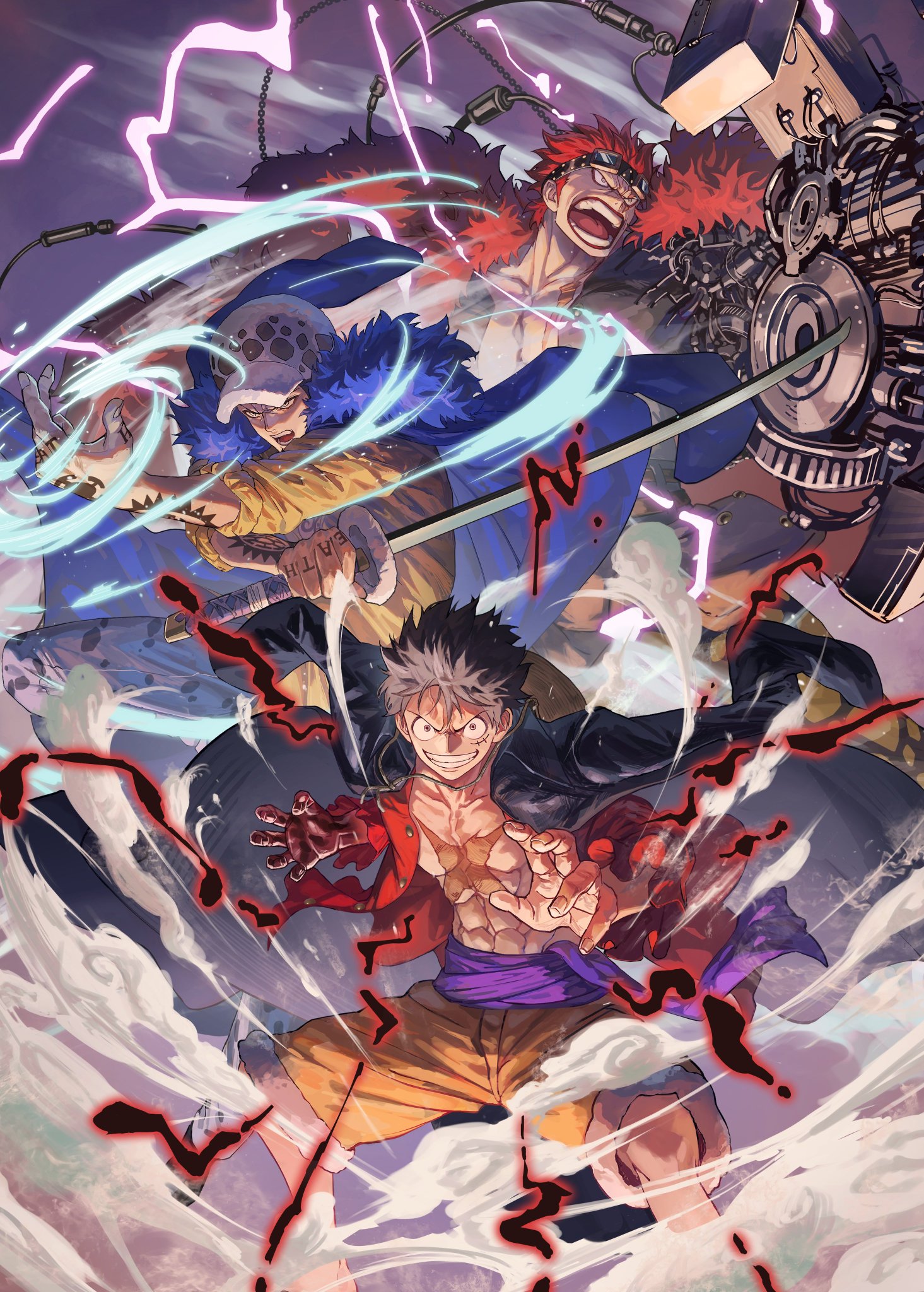 one piece boys kid, law and luffy card! #ONEPIECE