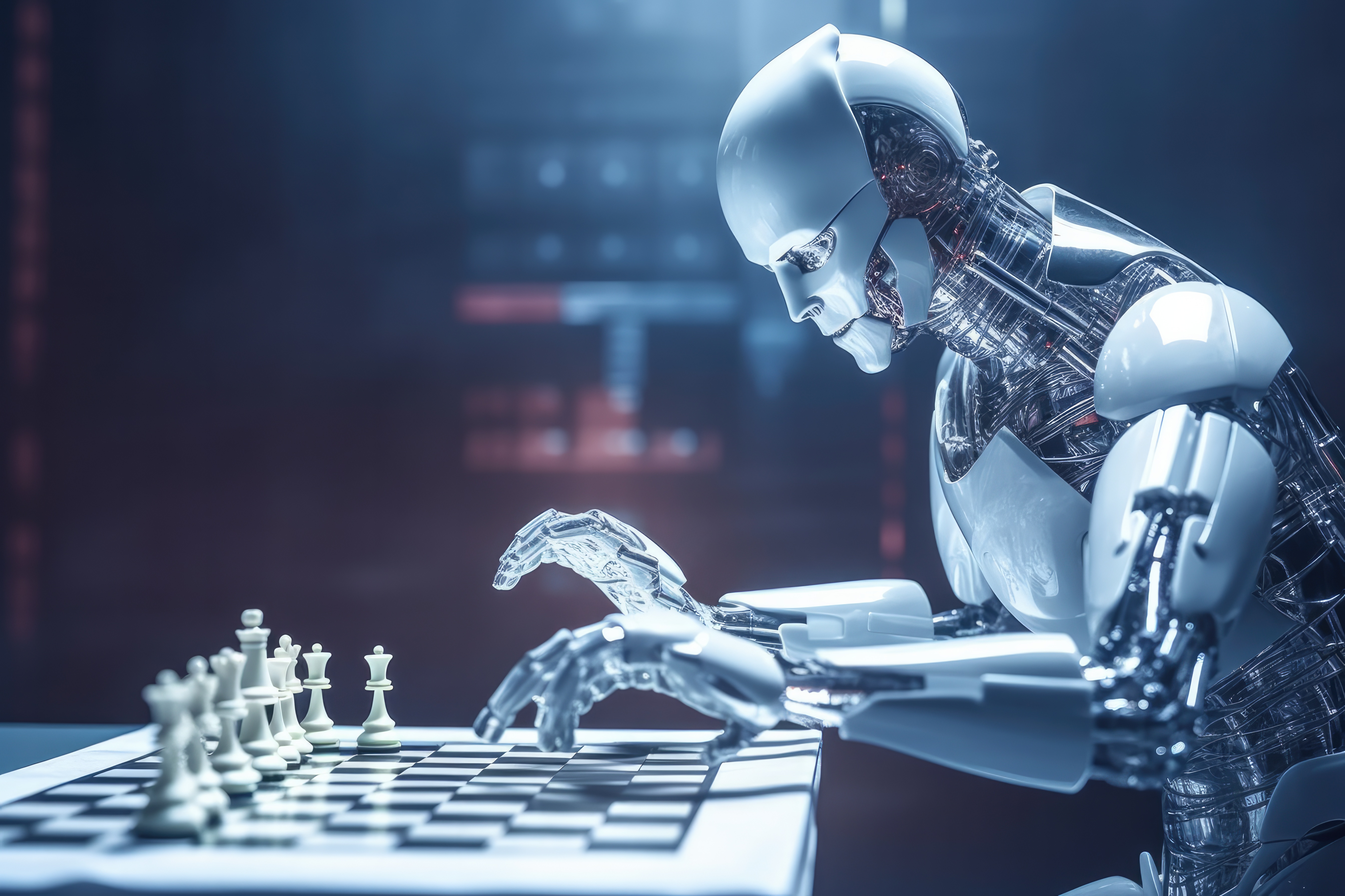 Robot Playing Chess Artificial Intelligence Free