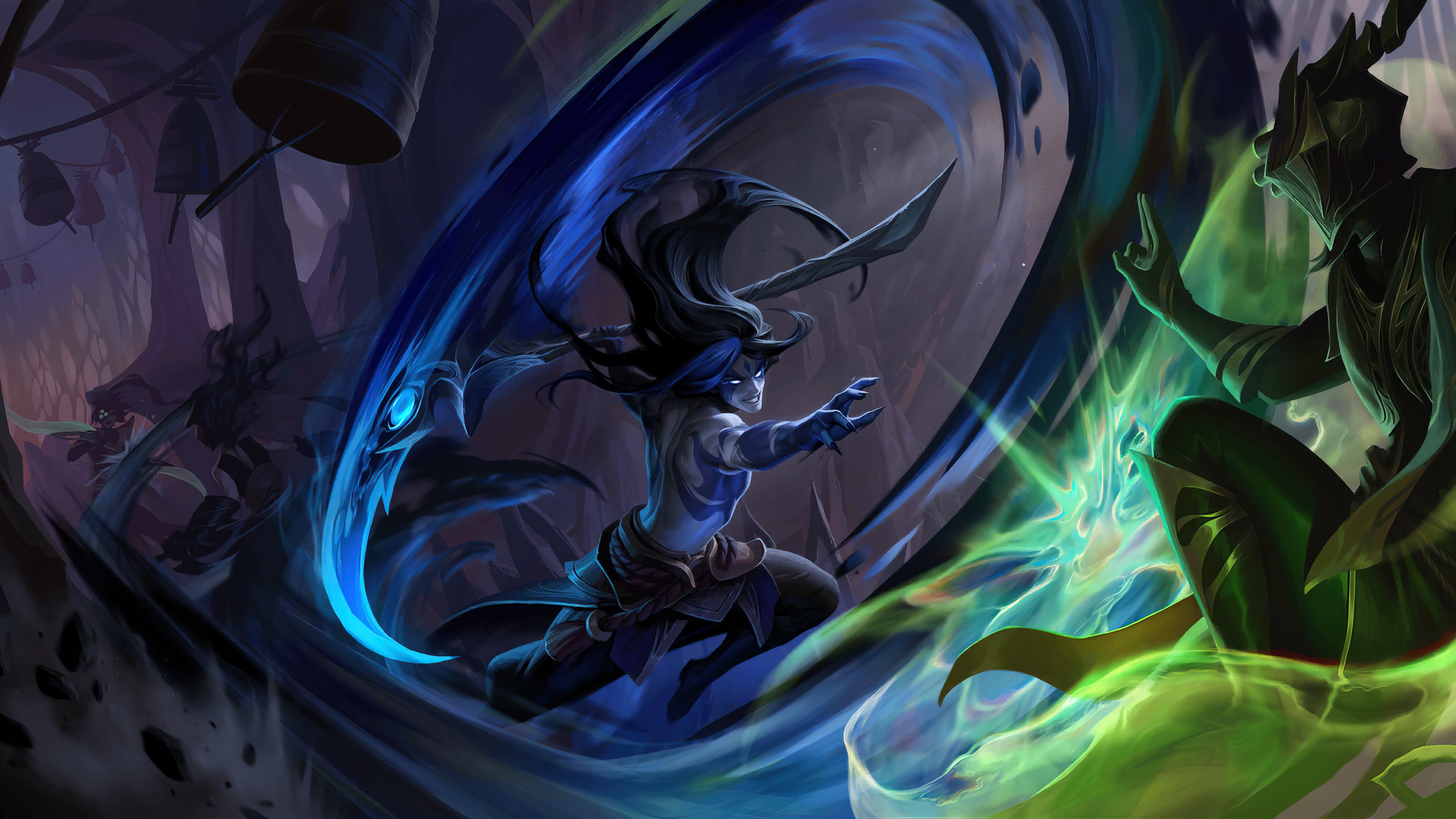 Kayn Shadow Assassin League of Legends Runeterra Wallpaper 4k Ultra HD