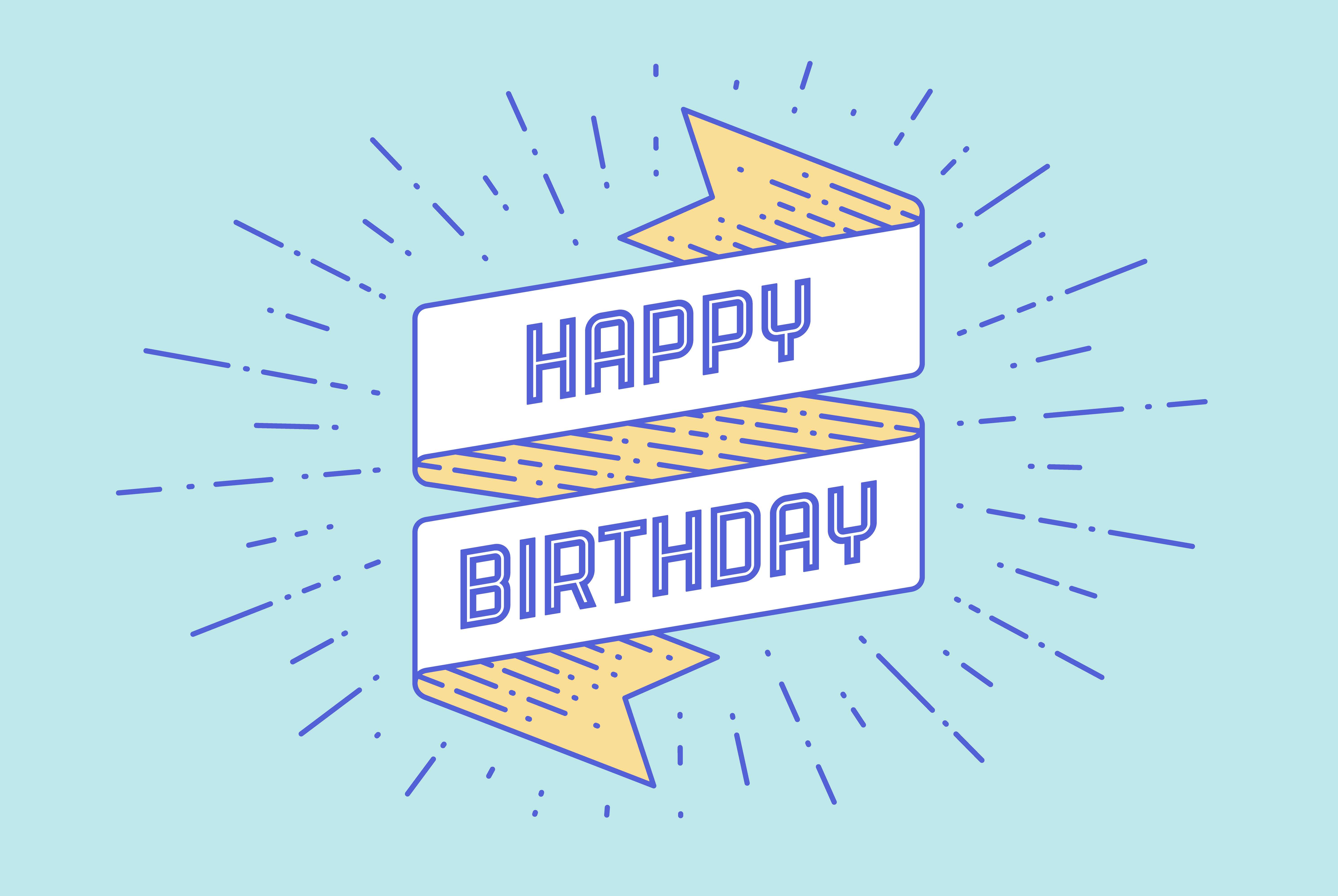 Adult's Birthday Zoom Background