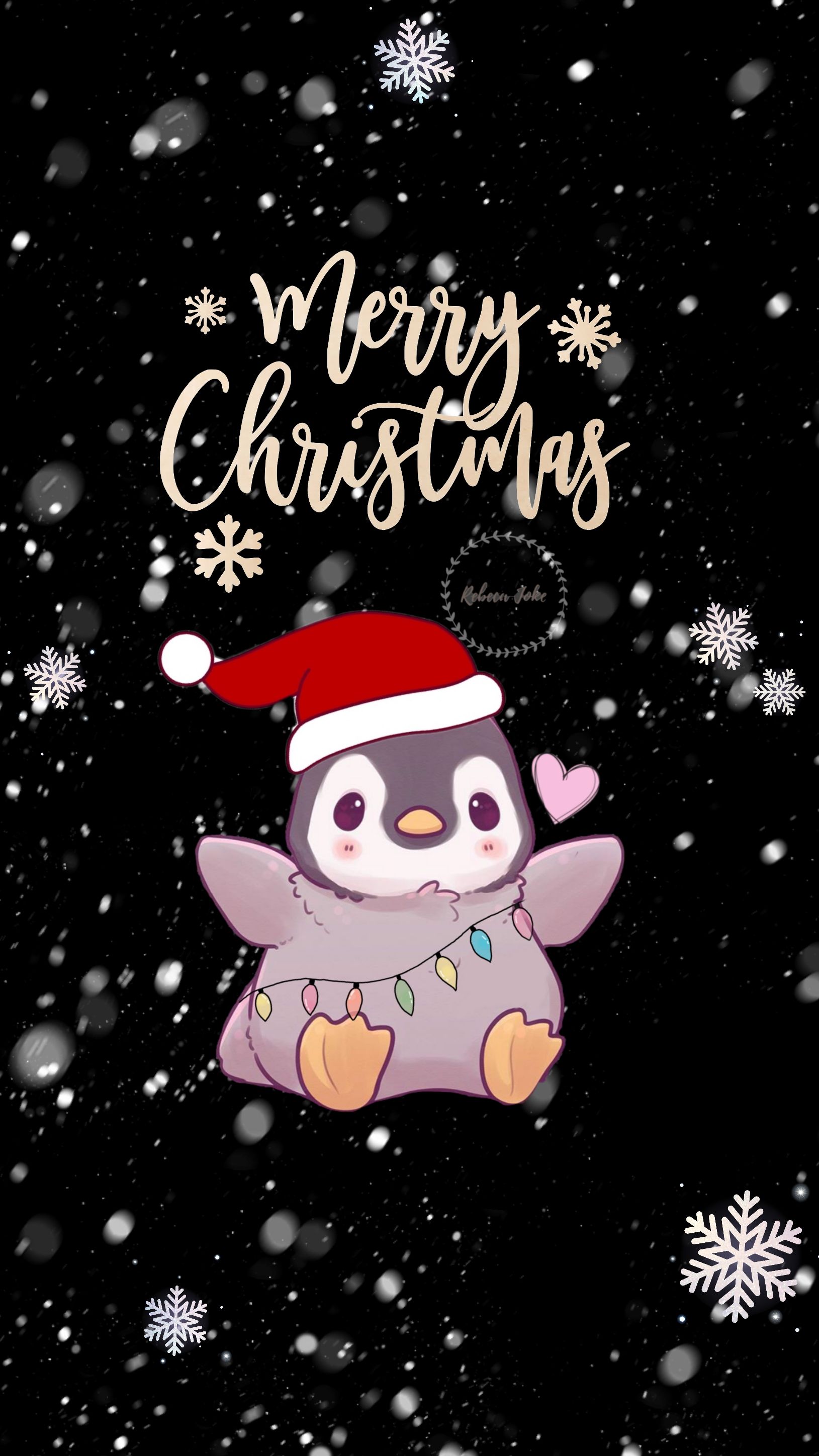 Penguin Christmas Wallpaper. Rebeca Joke. Christmas wallpaper, Christmas phone wallpaper, Cute christmas wallpaper