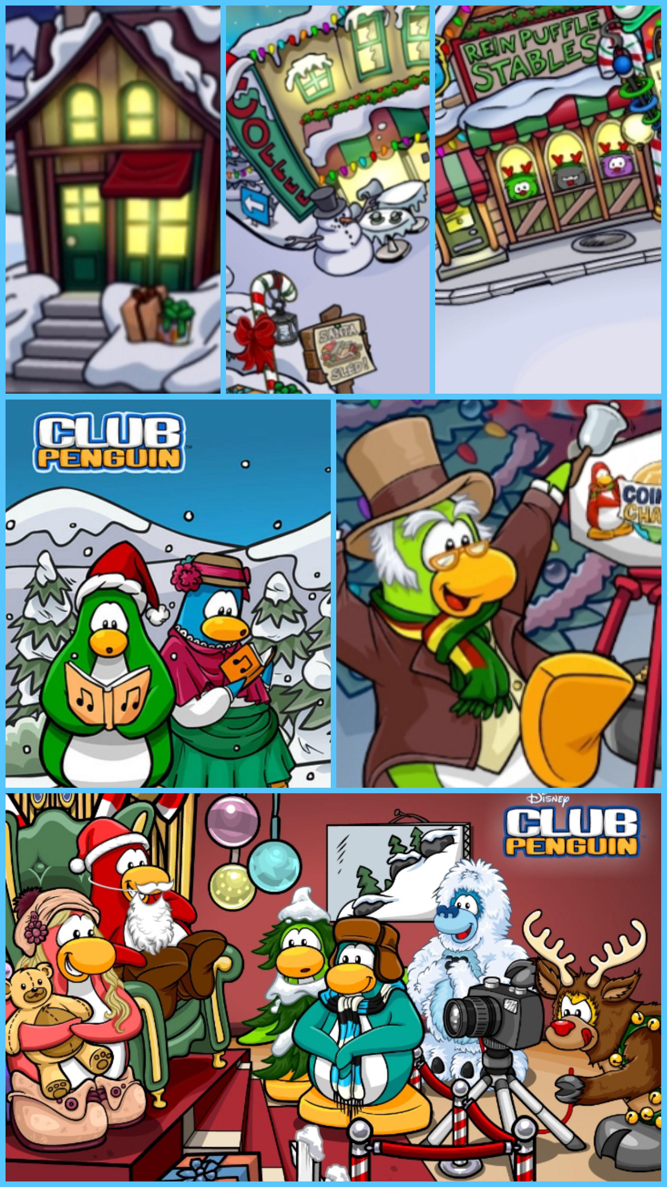 I was bored so I made a club penguin Christmas wallpaper for mobile users