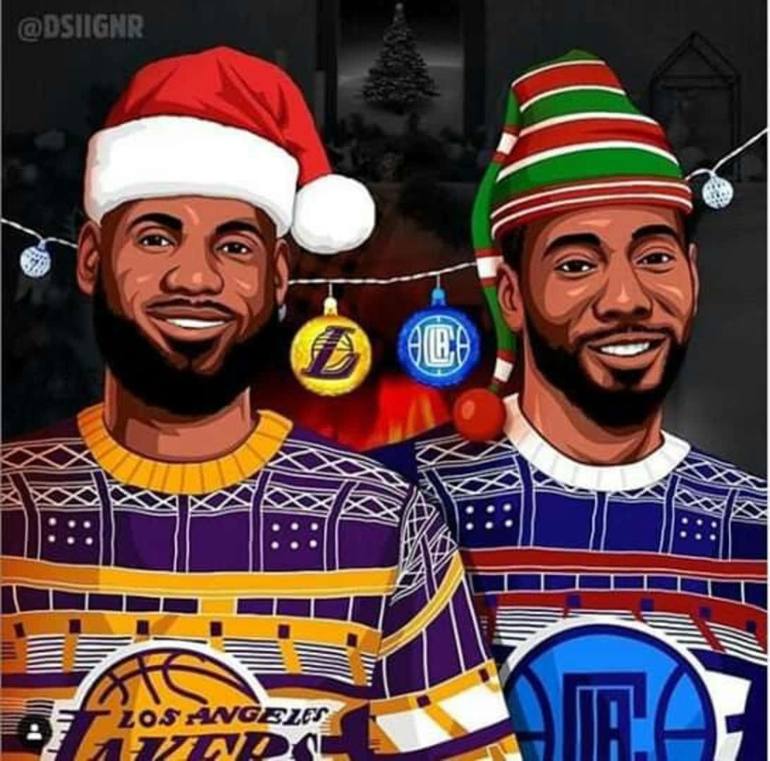 Download Two Nba Christmas Wallpaper