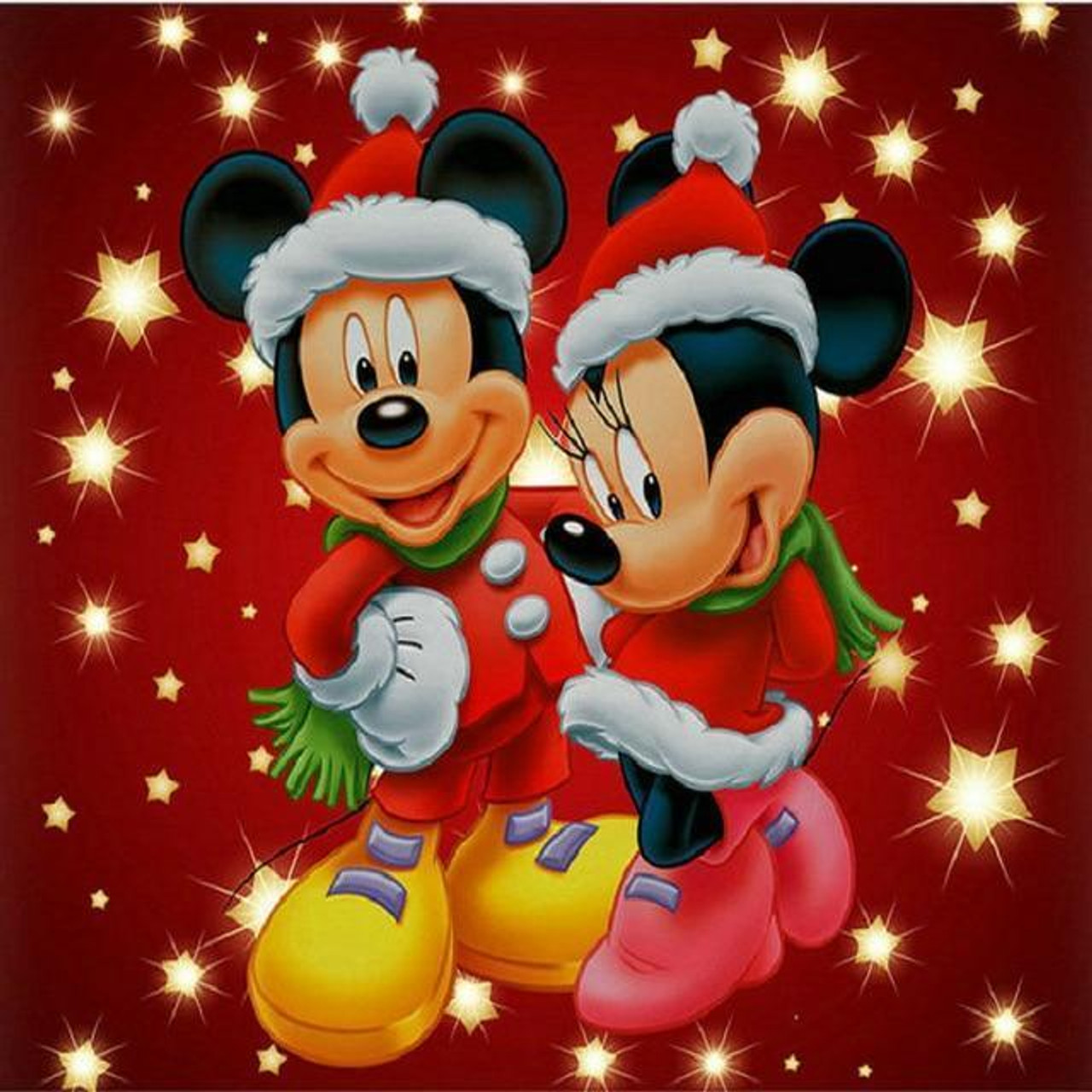 5D Diamond Painting Mickey and Minnie Star Christmas Kit