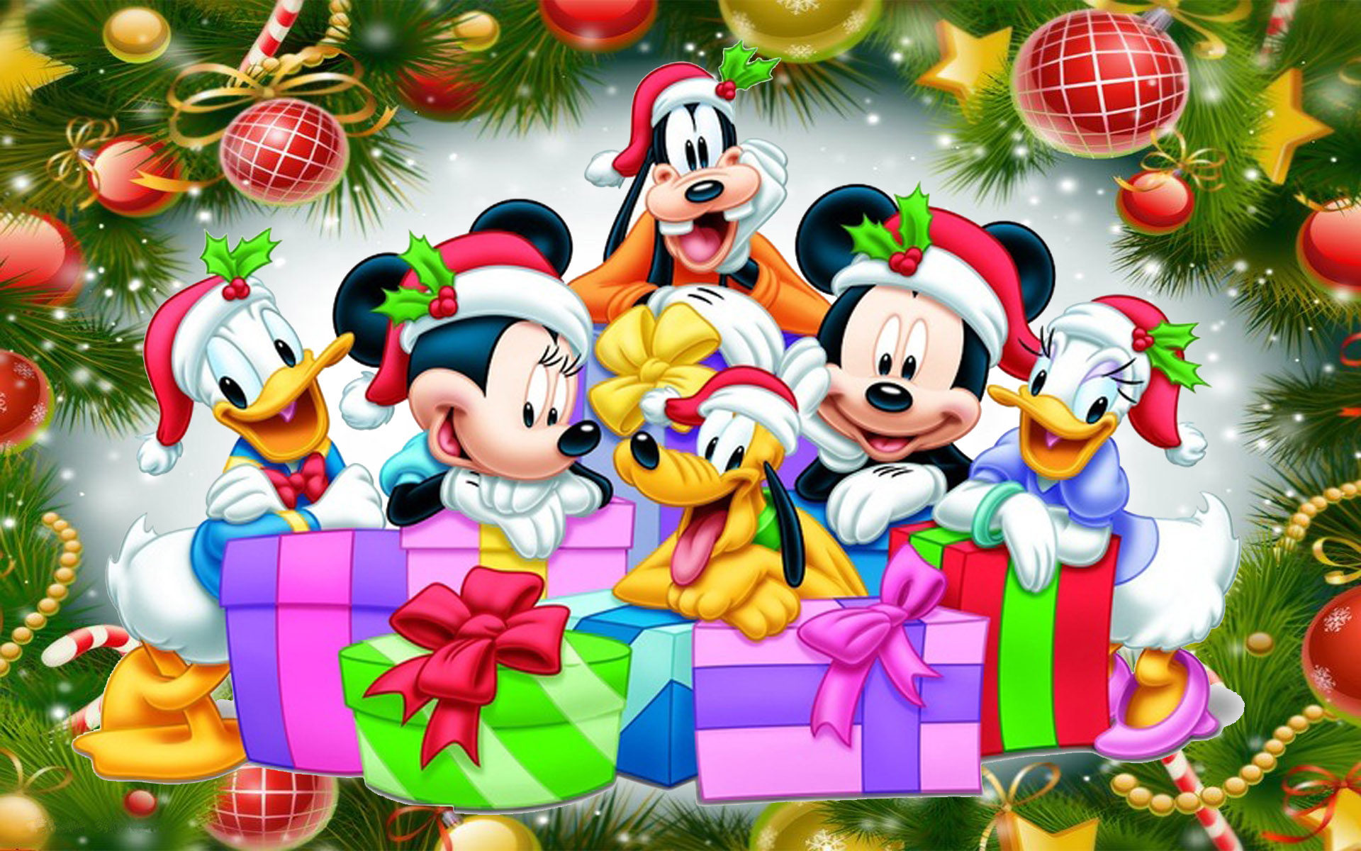Merry Christmas Than Mickey And Friends Desktop HD Wallpaper For Pc Tablet And Mobile Download 1920x1200, Wallpaper13.com