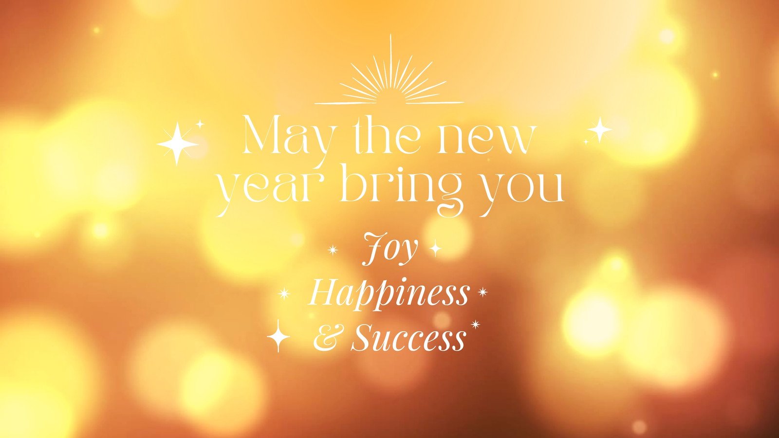 Yellow Minimalist Animated Happy New Year Quote Video