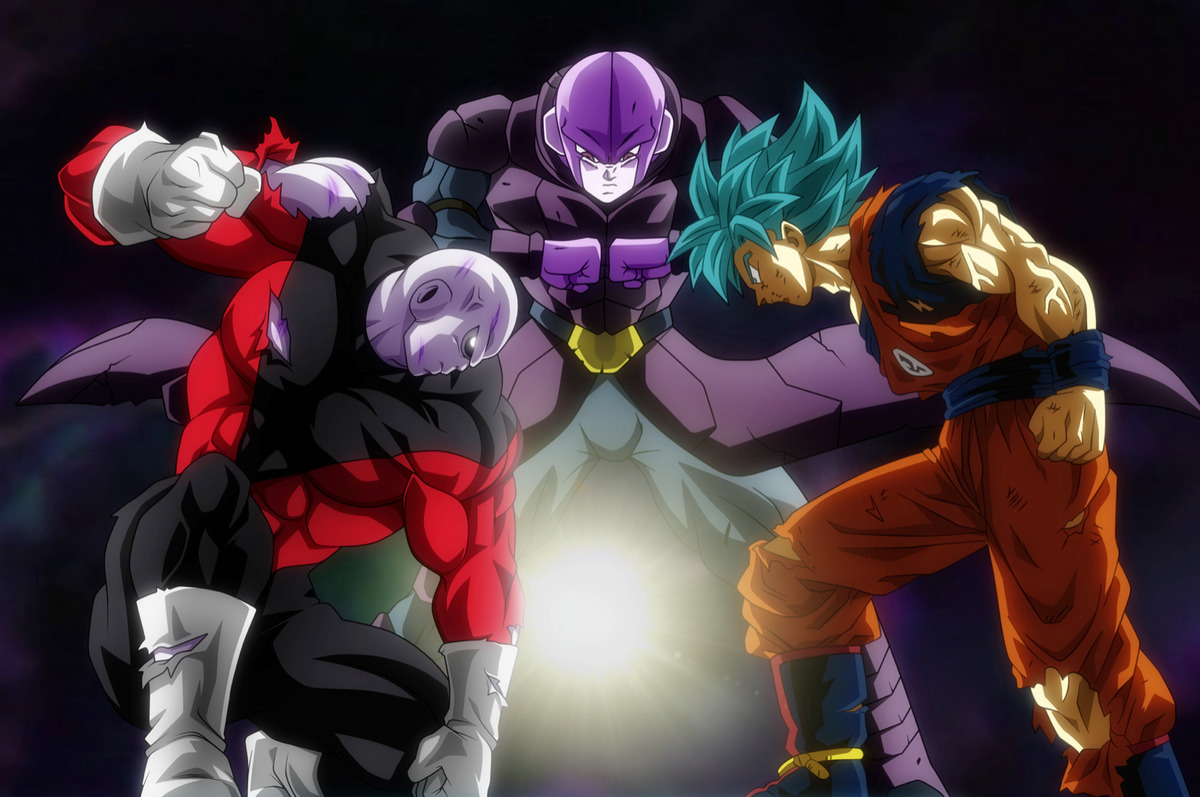 Dragon Ball Super Poster Jiren, Hit and Goku Blue 18inches x12inches