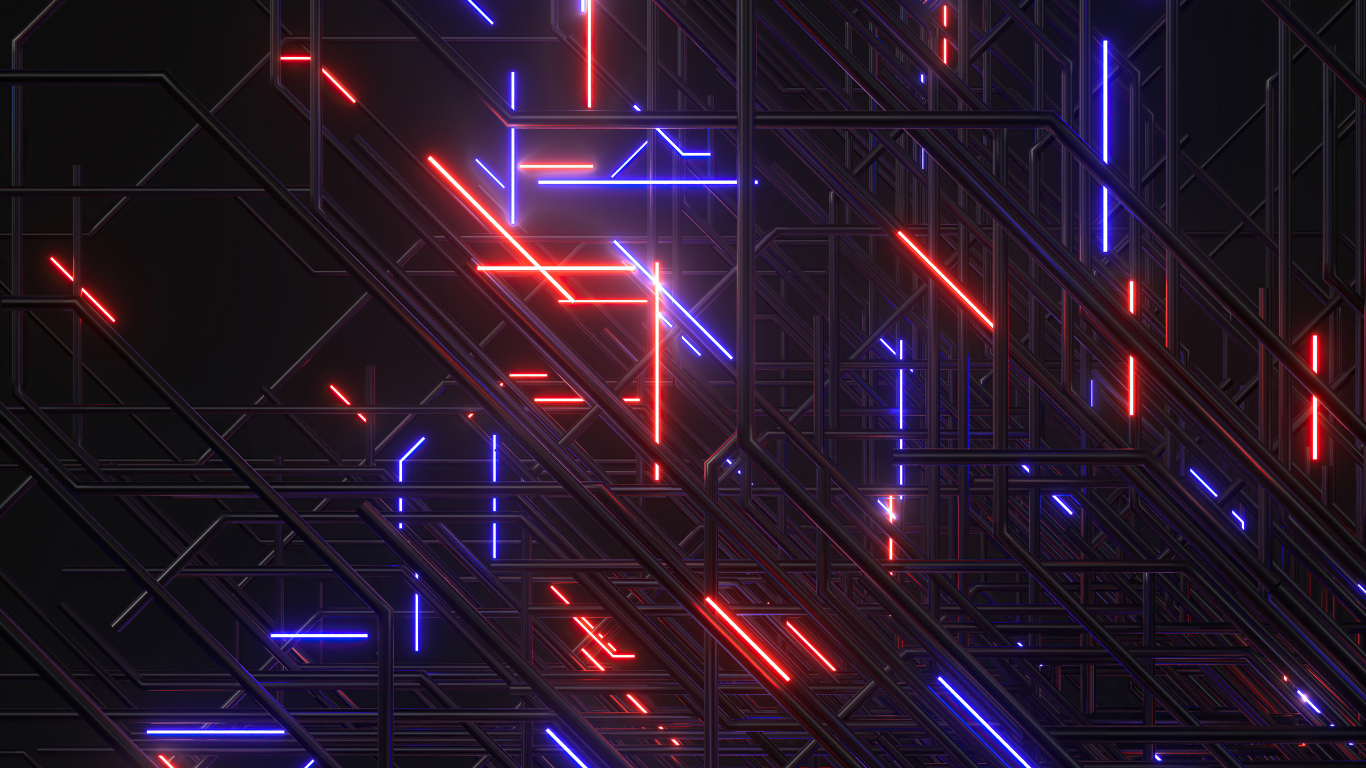 Abstract neon light circuit lines wallpaper background